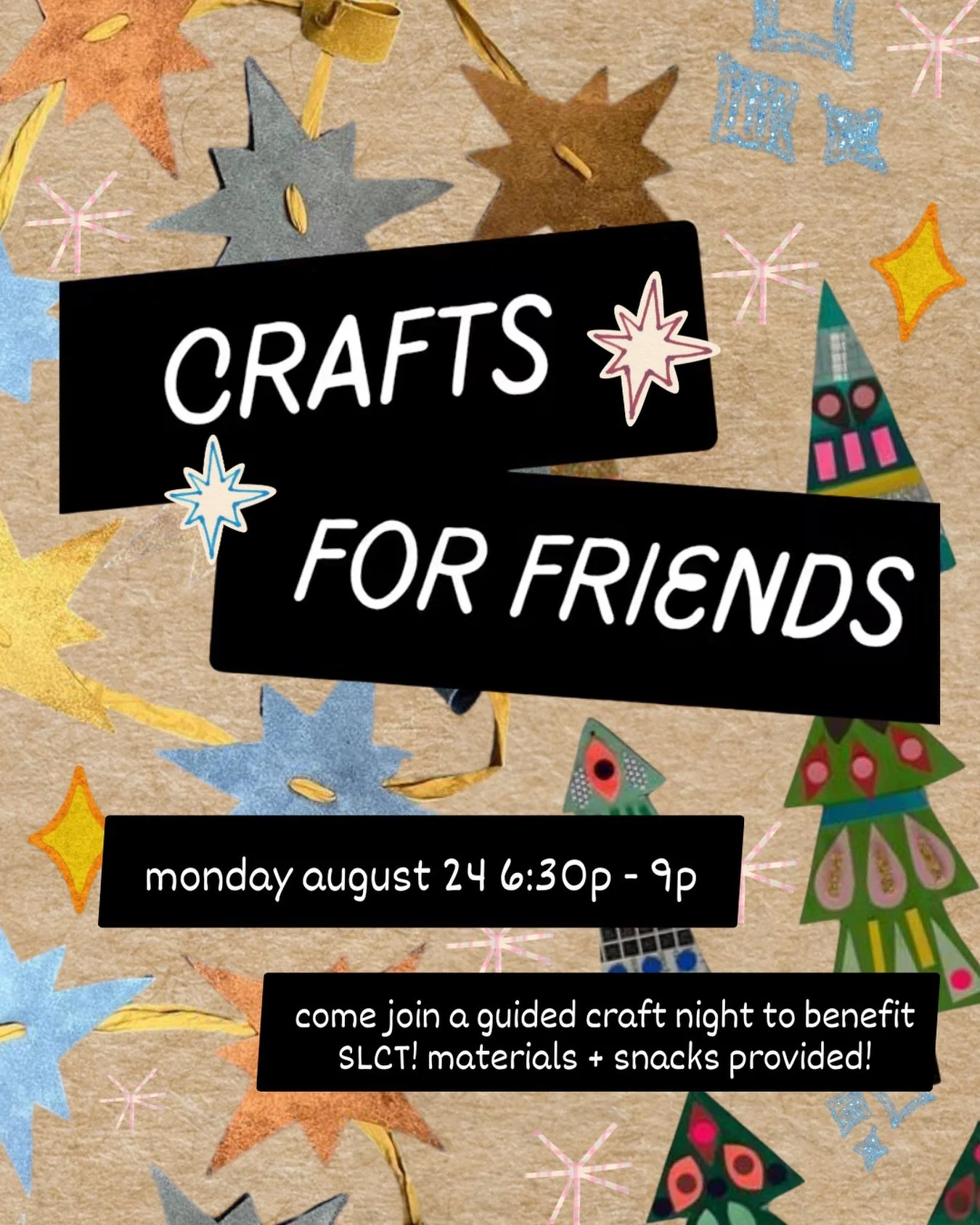 🧶CALLING U 4 a CRAFT NIGHT✂️Join us for some guided creativity as we create *reusable decorations from reclaimed materials and LOVE* for holiday parties at South Loop Community Table, a weekly dinner party with people experiencing housing and food i