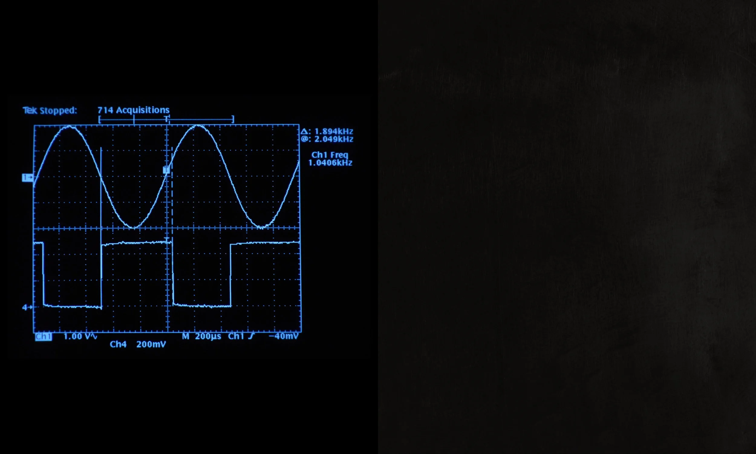  With a little bit of analog circuitry, we turned that sine into a 5V square wave pulse train suitable for use as a tachometer signal — plus or minus a few timing and counting circuits built into the microcontroller receiving the pulses. 