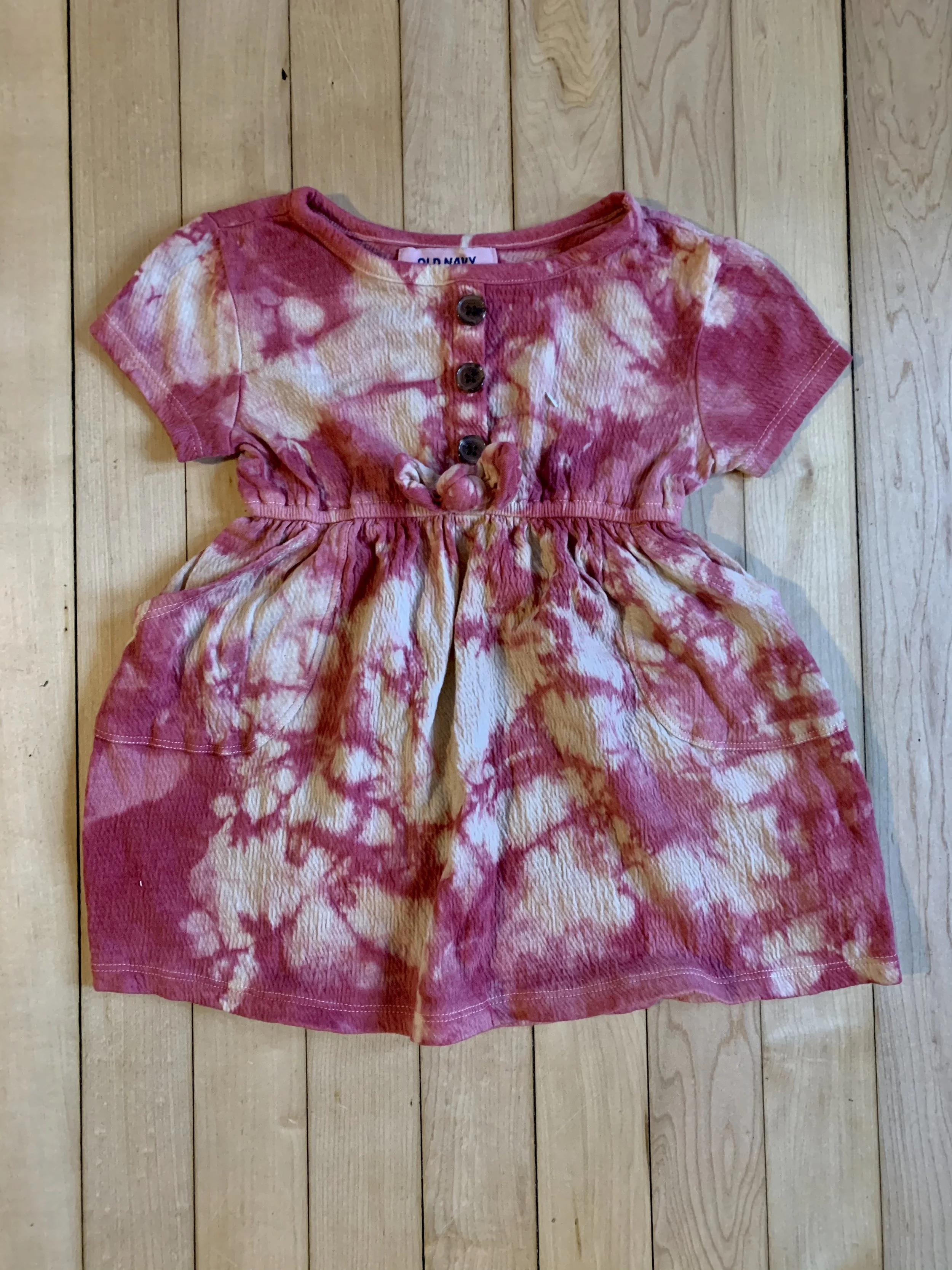 child's cotton dress dyed with madder root