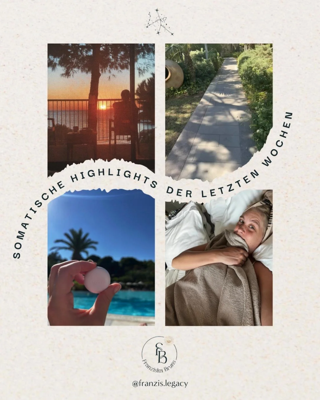 Ein kleiner anderer Wochenr&uuml;ckblick und noch aus dem Urlaub, aber ihr habt es euch gew&uuml;nscht und ich bin mega happy, dass ihr Interesse an dem Format zeigt! 😍

Ich achte im Alltag sehr darauf, kleine Momente zu schaffen, in denen mein Nerv