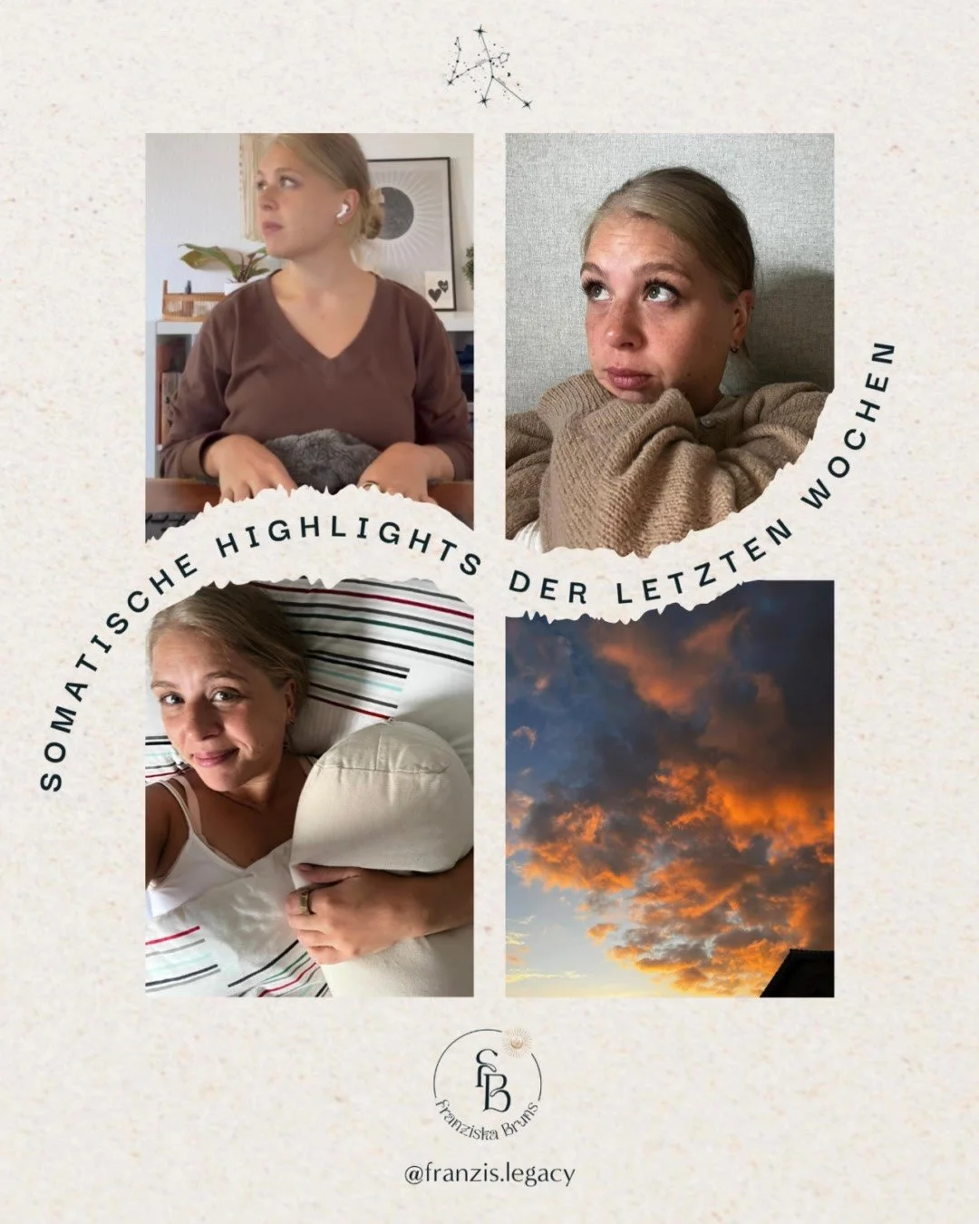 In den letzten Wochen ist meine eigene Praxis etwas kurz gekommen. Auch das ist Teil des Lebens. Nichts desto trotz habe ich immer mal wieder innegehalten und mich gefragt was ich brauche. Den letzten liebe ich besonders.🥰

Also here we go: 
1. F&uu