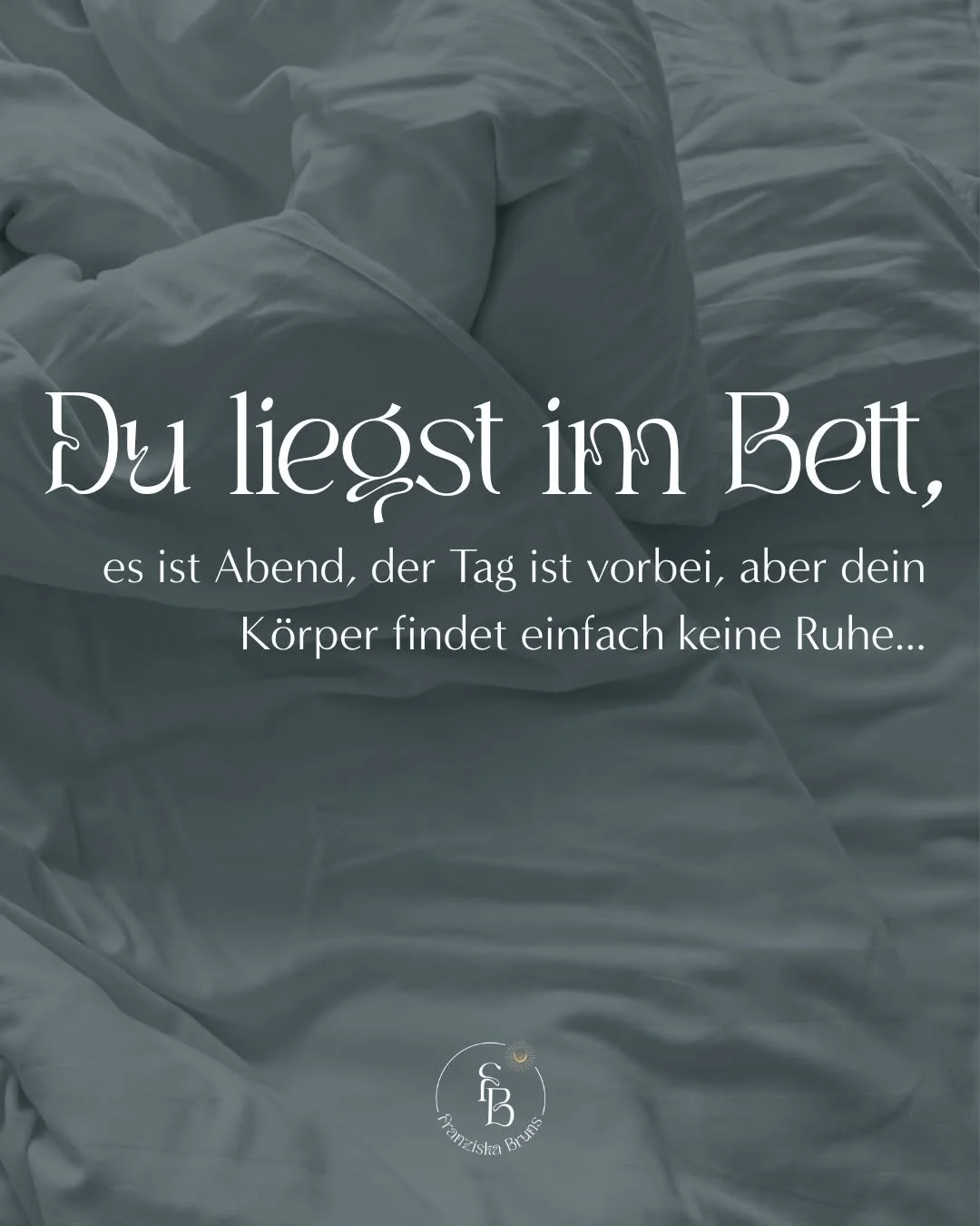 Du willst abends einfach nur ersch&ouml;pft ins Bett, doch direkt f&auml;ngt die Gedankenspirale an? 🌪
Wie viel Zeit gibst du dir &uuml;ber den Tag, deinen Gedanken mal wirklich zu lauschen, sie ganz bewusst wahrzunehmen? 
Unsere Nervensysteme sind 