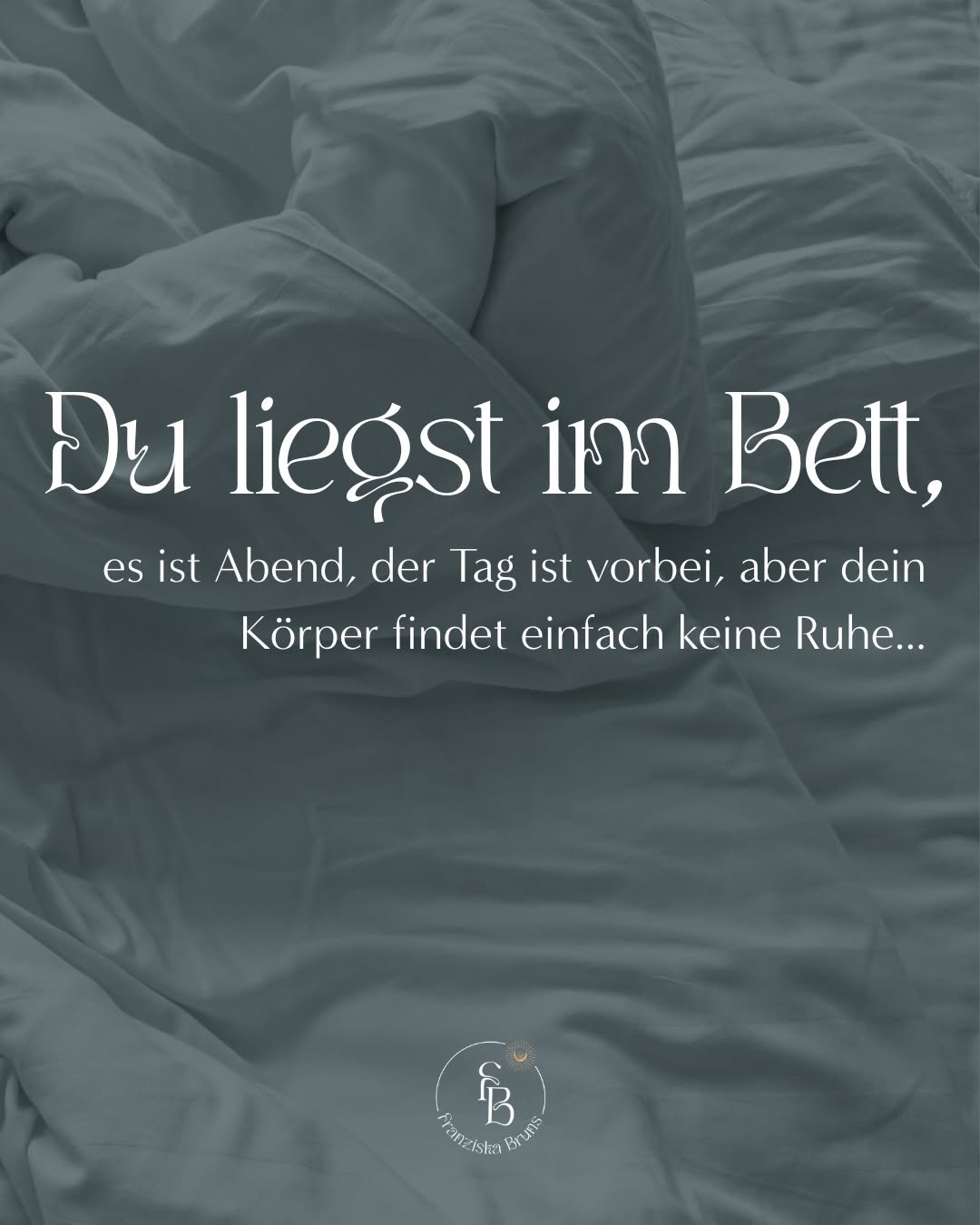 Du willst abends einfach nur ersch&ouml;pft ins Bett, doch direkt f&auml;ngt die Gedankenspirale an? 🌪
Wie viel Zeit gibst du dir &uuml;ber den Tag, deinen Gedanken mal wirklich zu lauschen, sie ganz bewusst wahrzunehmen? 
Unsere Nervensysteme sind 