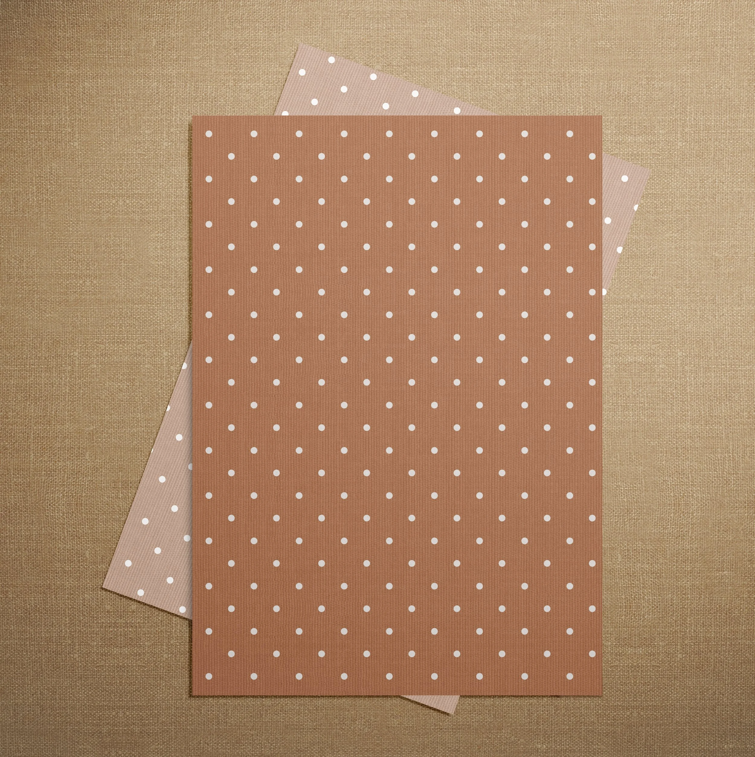 A4 SAMPLE POLKA DOT IN RUST