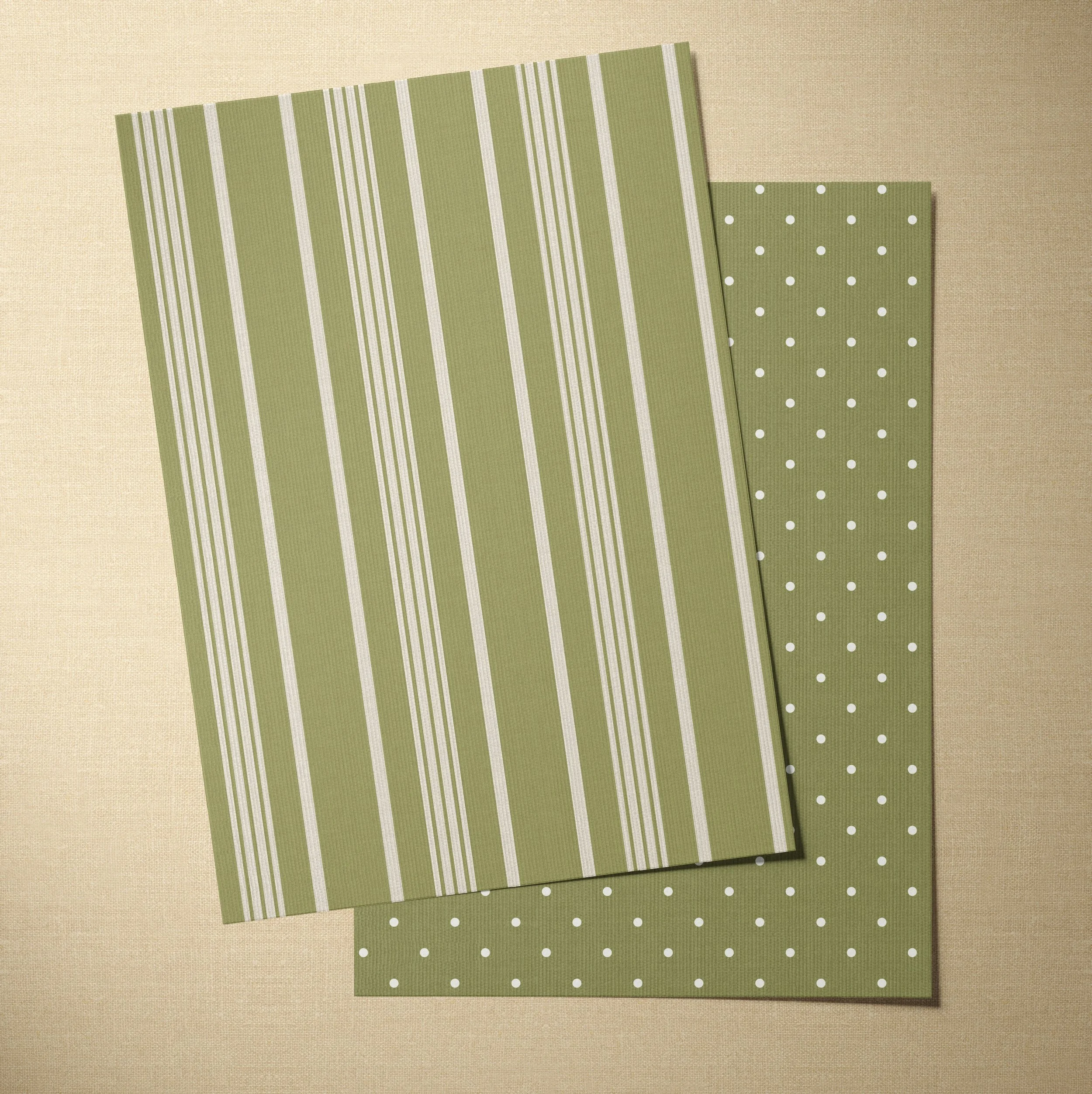 A4 SAMPLE NOBLE STRIPE IN OLIVE