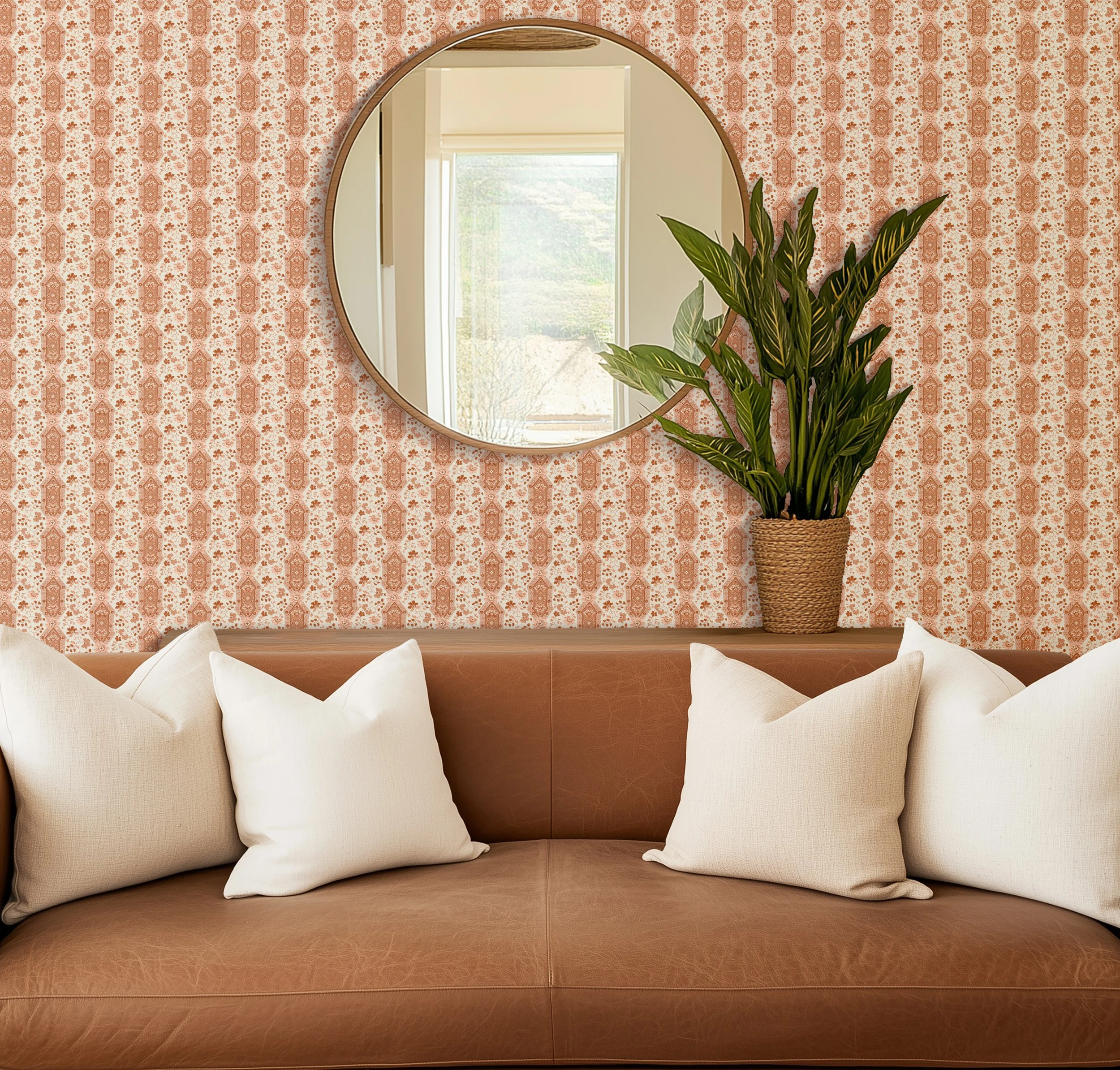 ARTISAN SPRIGG TONAL IN APRICOT