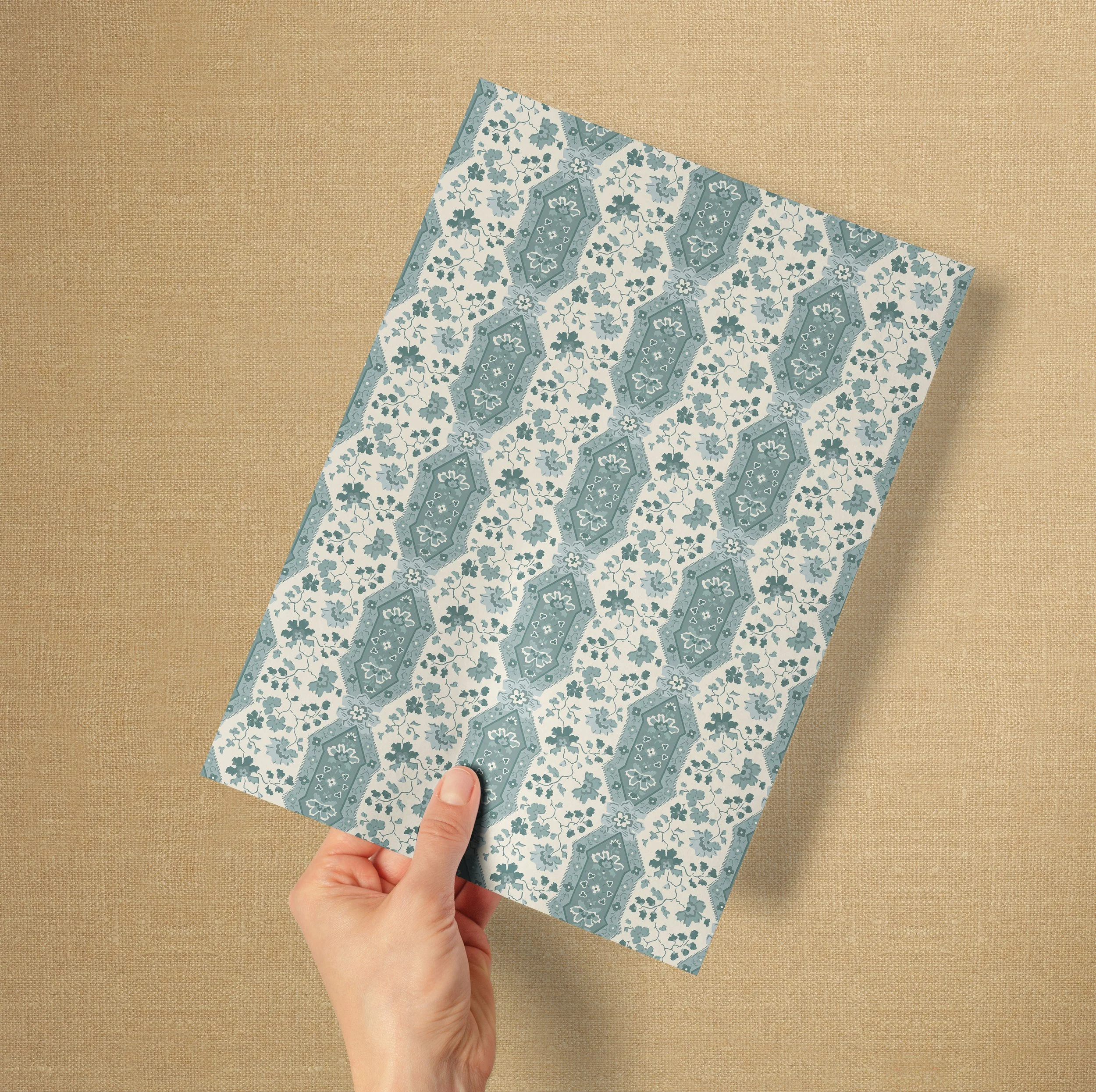 A4 SAMPLE ARTISAN SPRIGG TONAL IN DUCK EGG