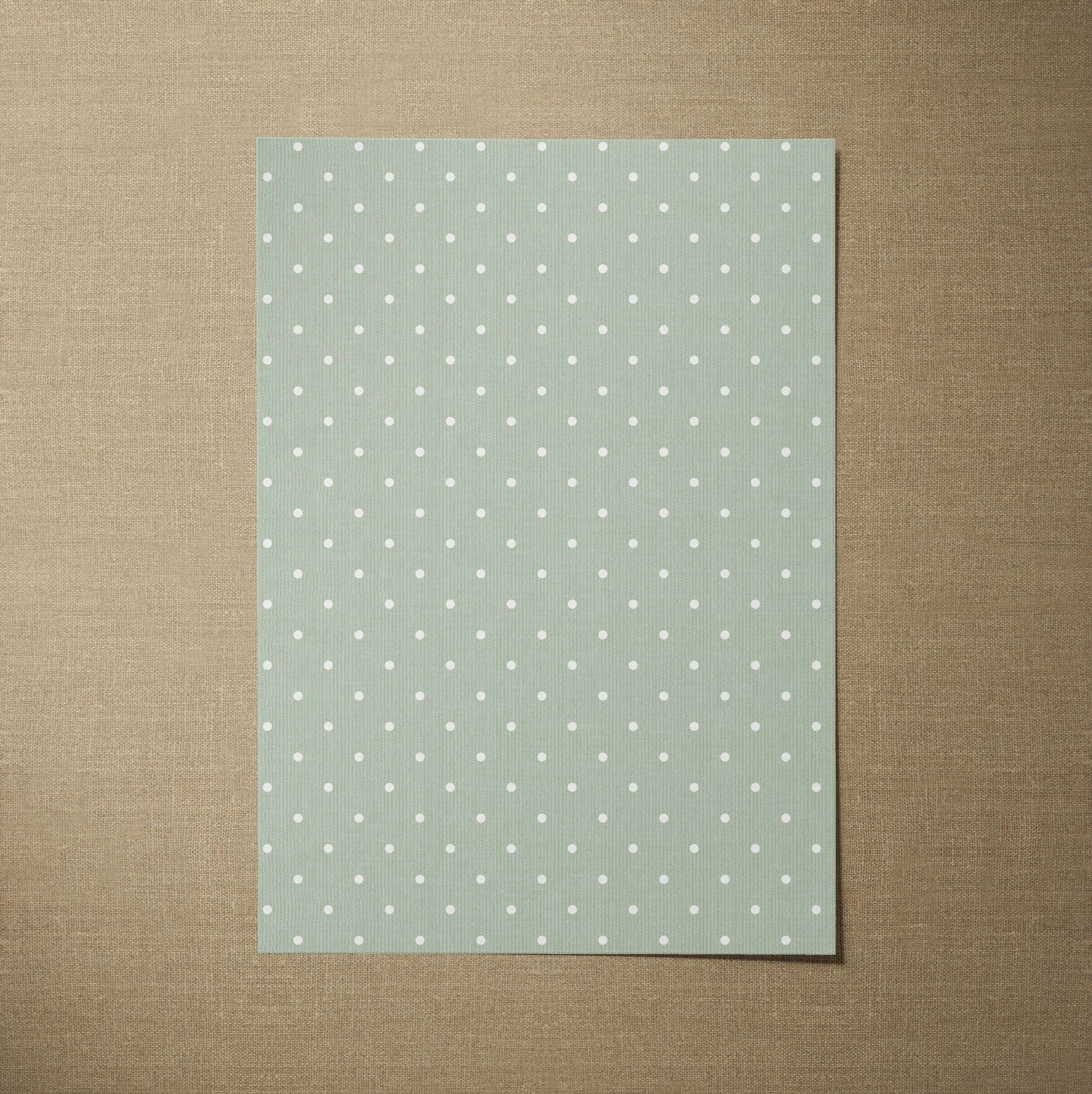 A4 SAMPLE POLKA DOT IN SAGE