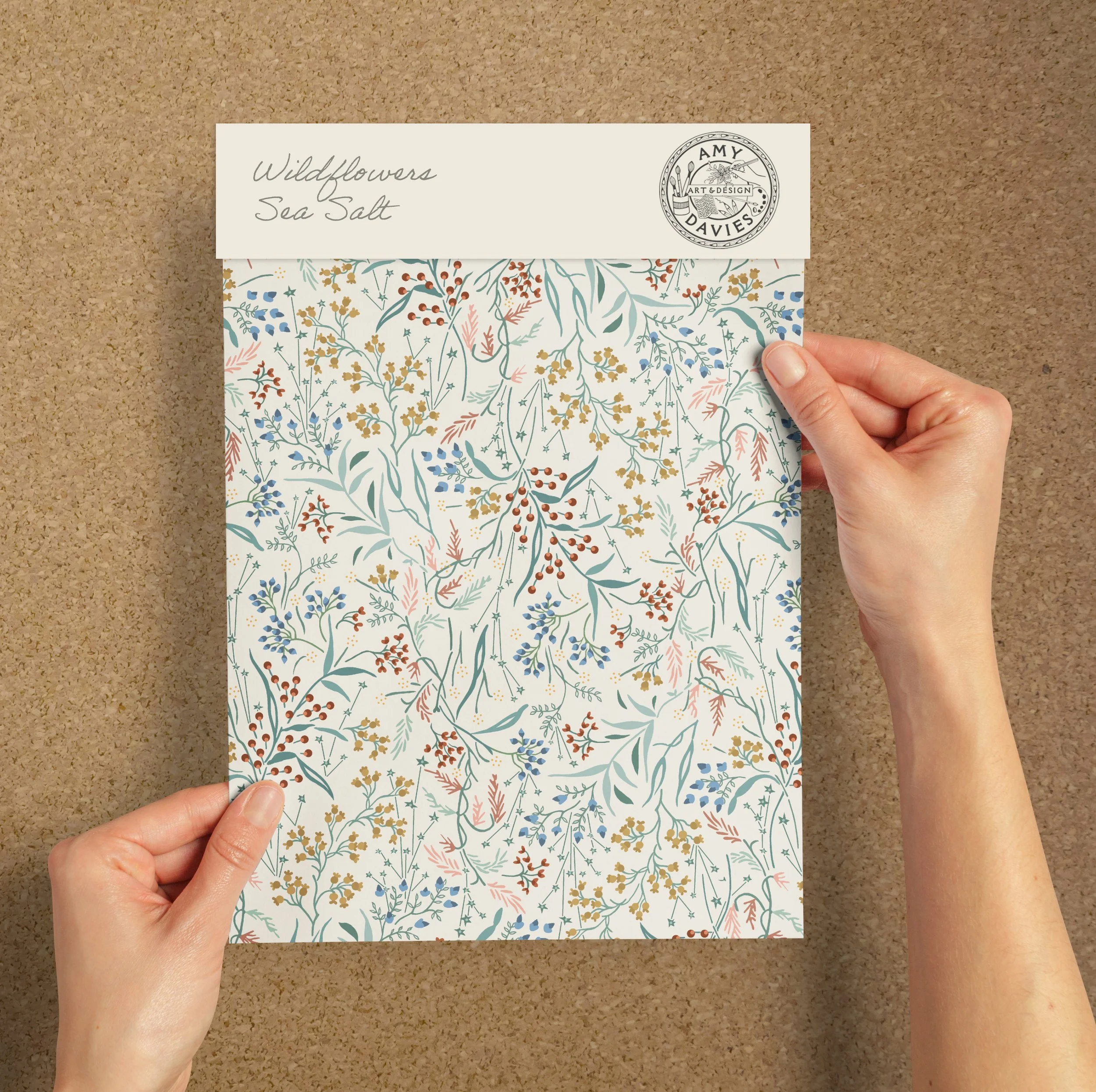 A4 SAMPLE WILDFLOWERS IN SEA SALT