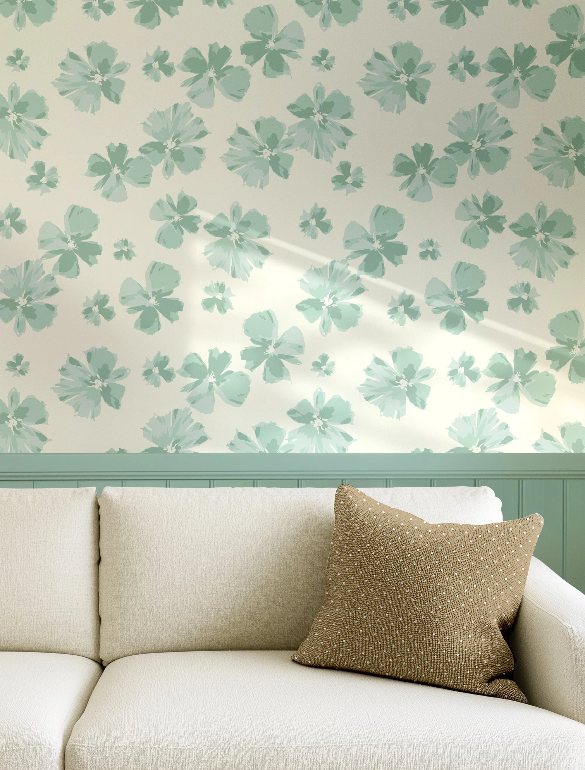 RADIANCE FLORAL IN DUCK EGG