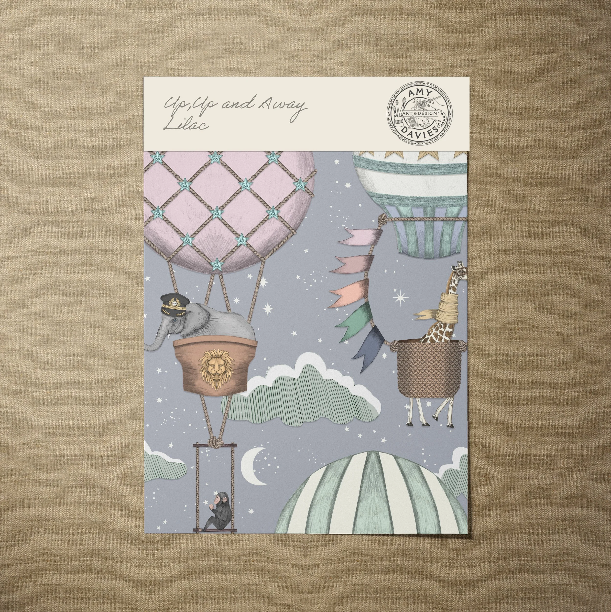 A4 SAMPLE UP UP AND AWAY IN LILAC