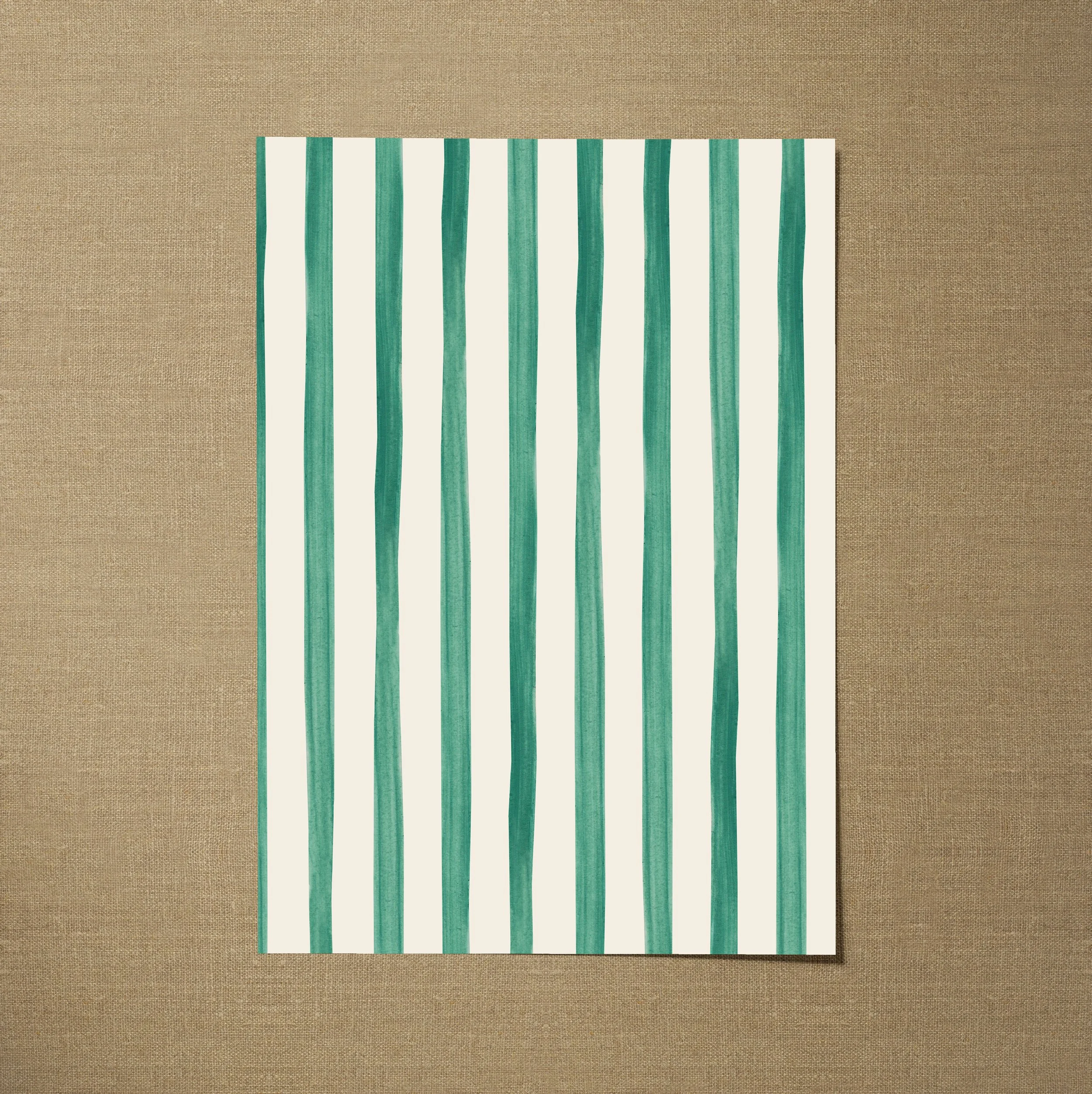 A4 SAMPLE PAINTED STRIPE IN GREENERY