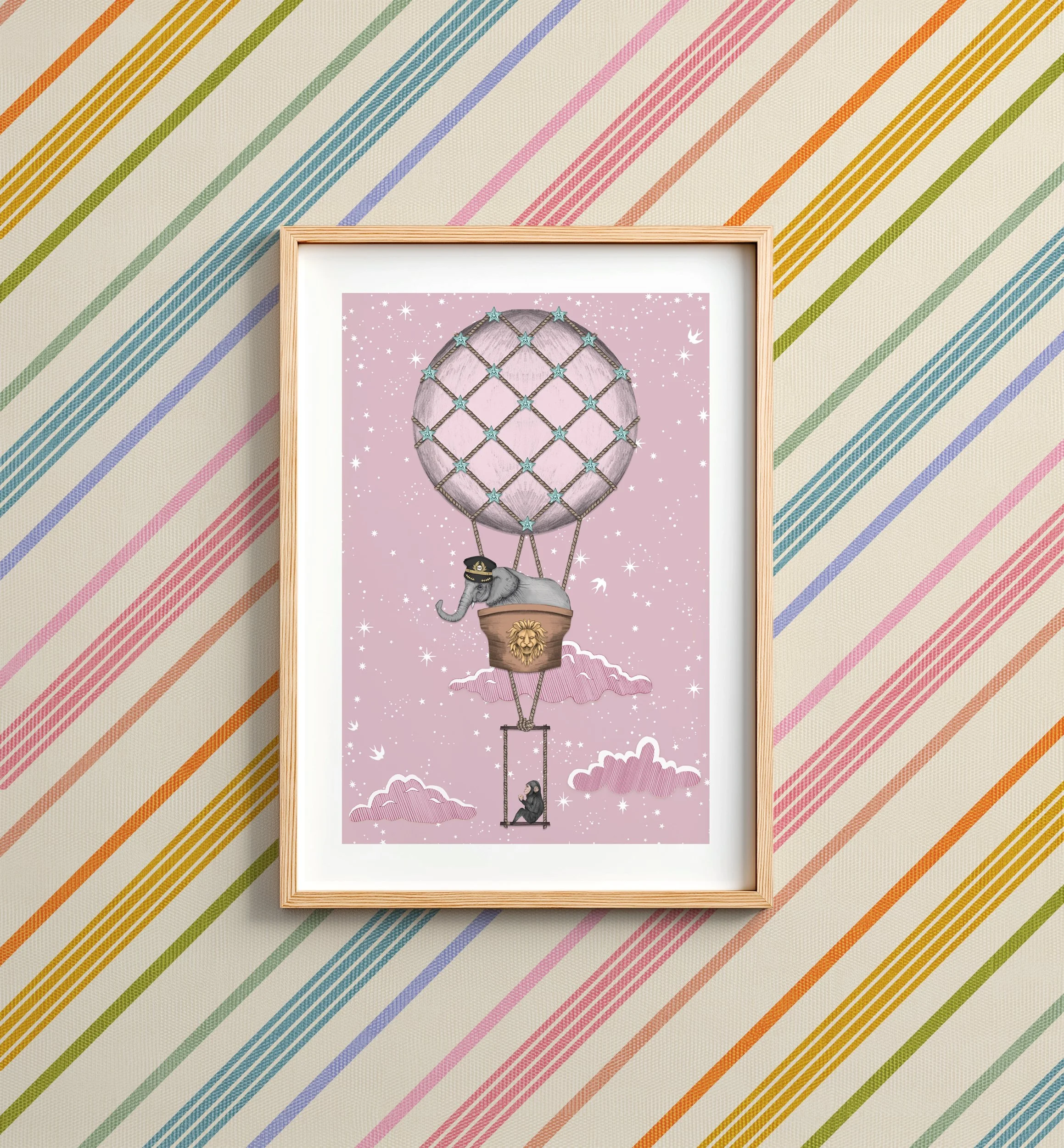 ELEPHANT IN PINK SKIES