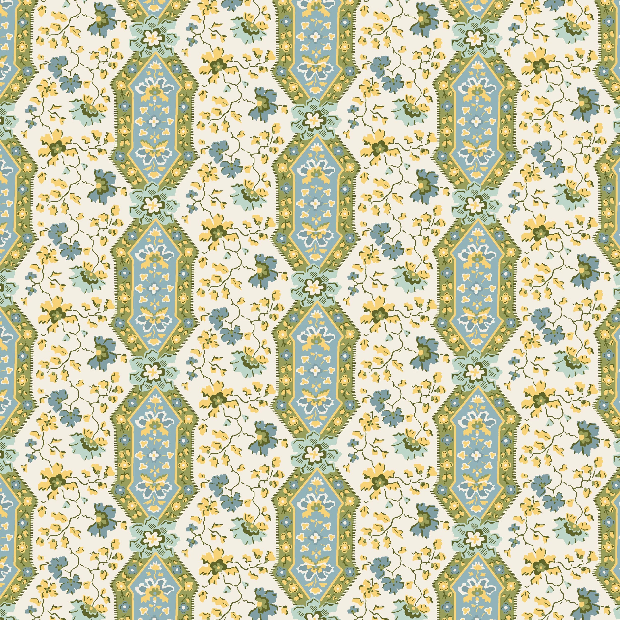 ARTISAN SPRIGG MULTI BLUE AND OLIVE