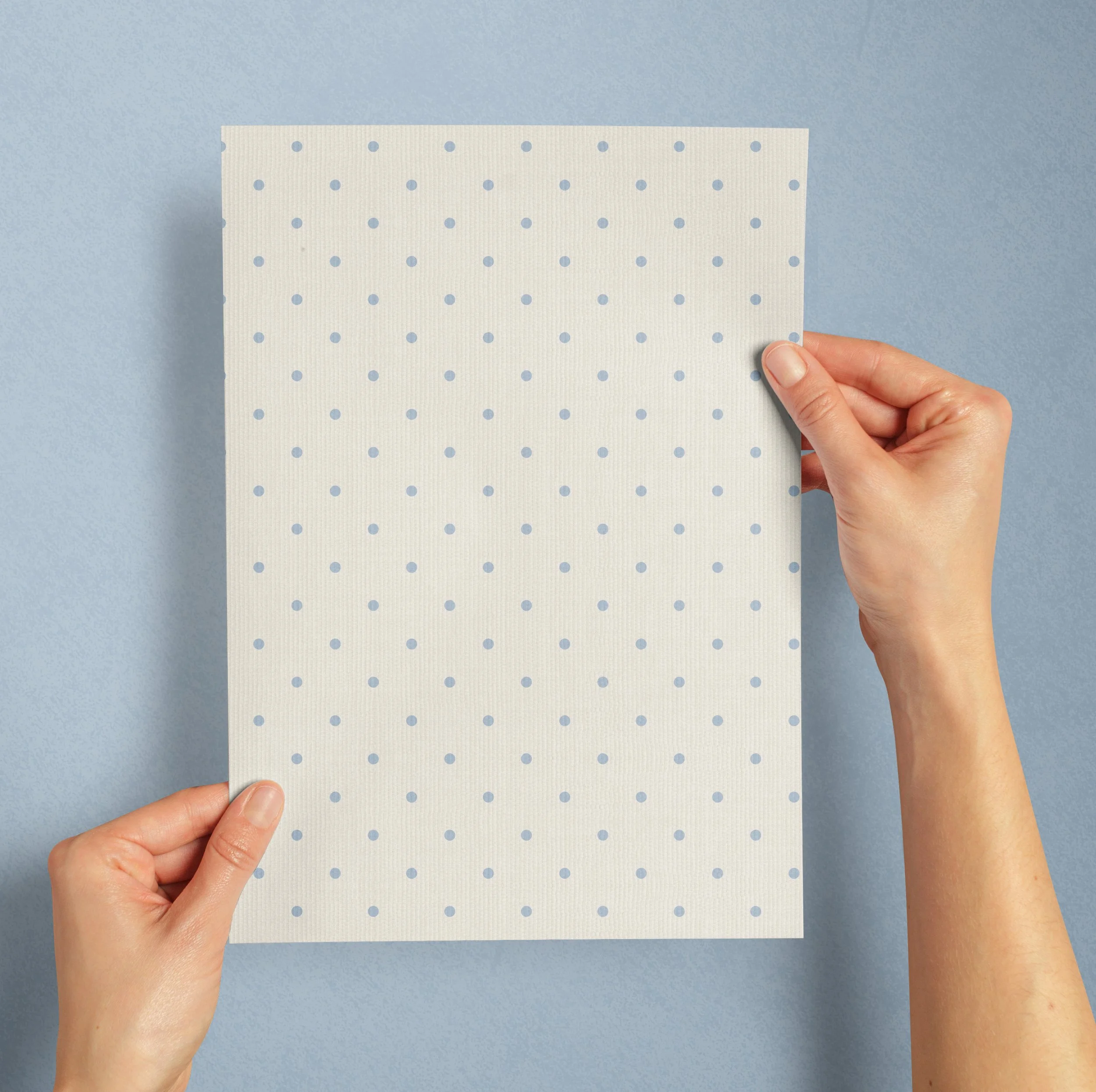 A4 SAMPLE POLKA DOT IN SEA SALT AND BLUE