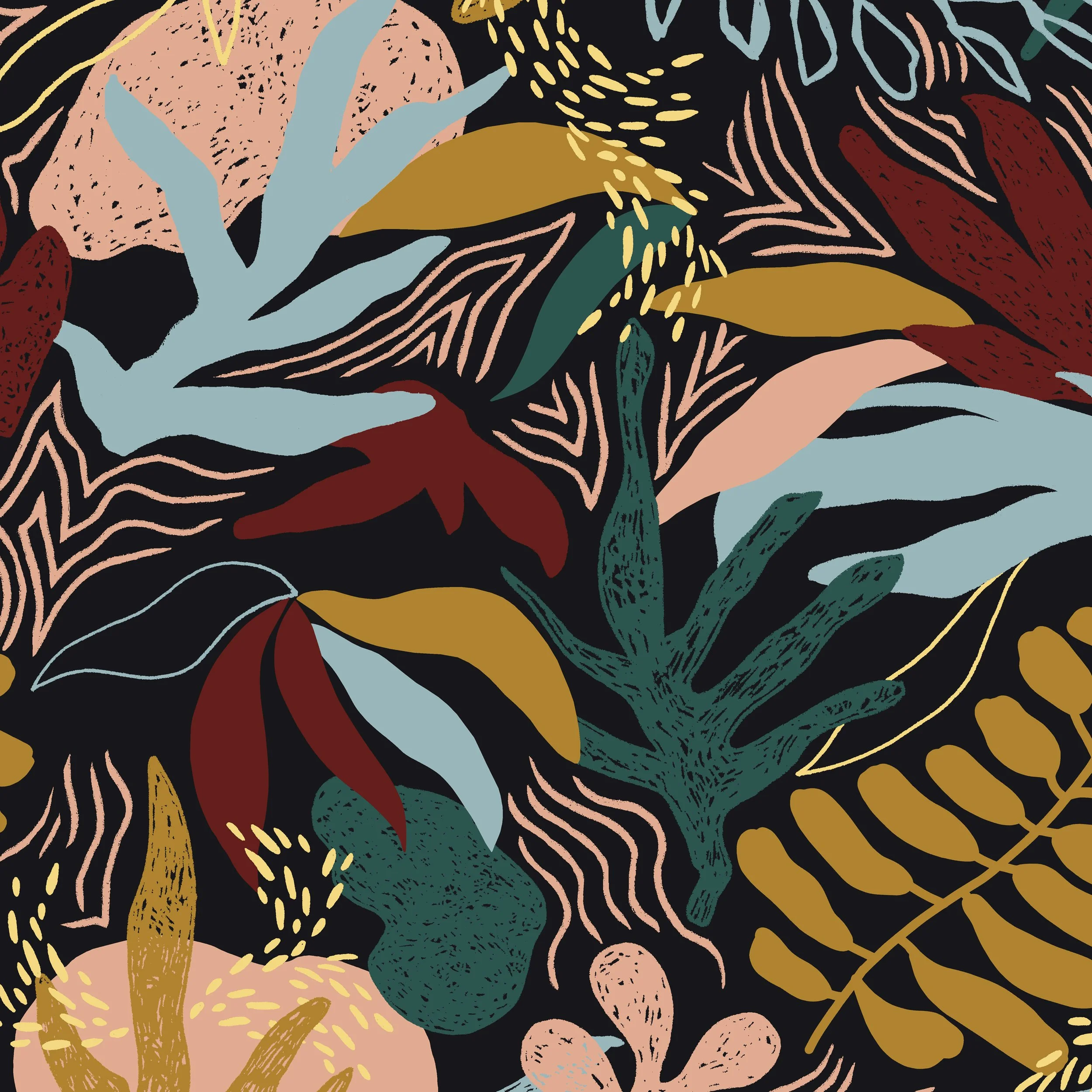 FOLIAGE FERNS IN BLACK SANDS