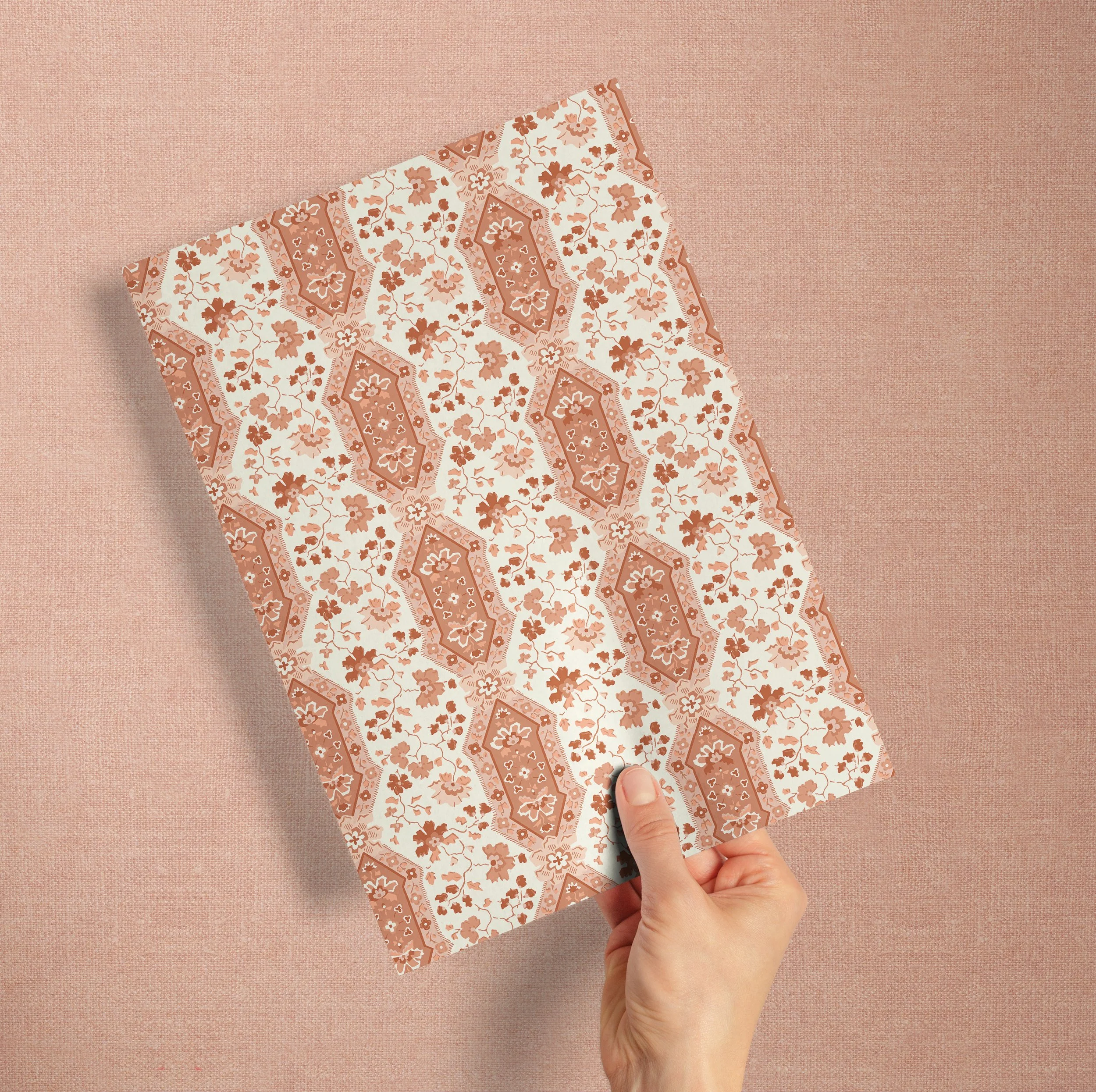 A4 SAMPLE ARTISAN SPRIGG TONAL IN APRICOT