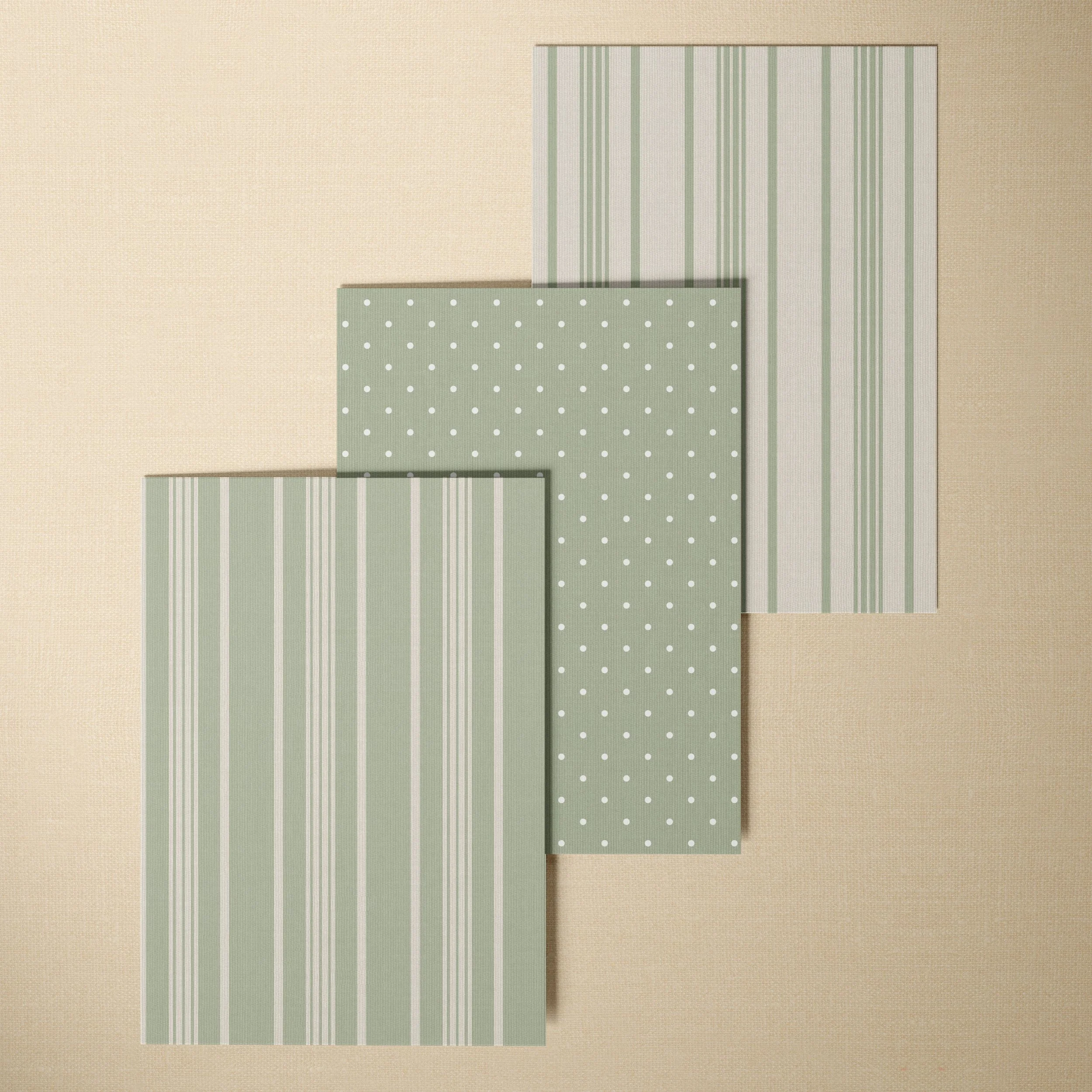 A4 SAMPLE NOBLE STRIPE IN CELADON