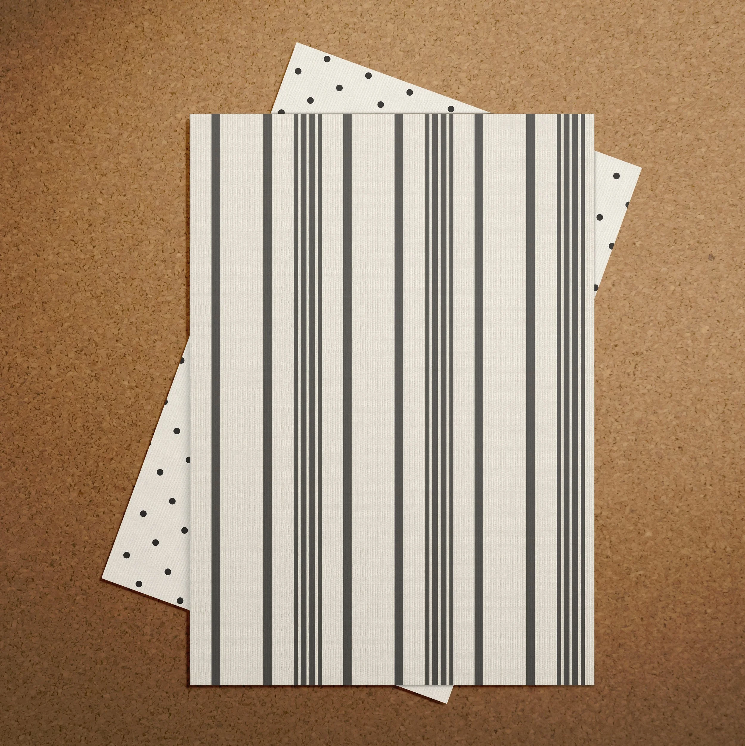 A4 SAMPLE HUMBLE STRIPE IN CHARCOAL