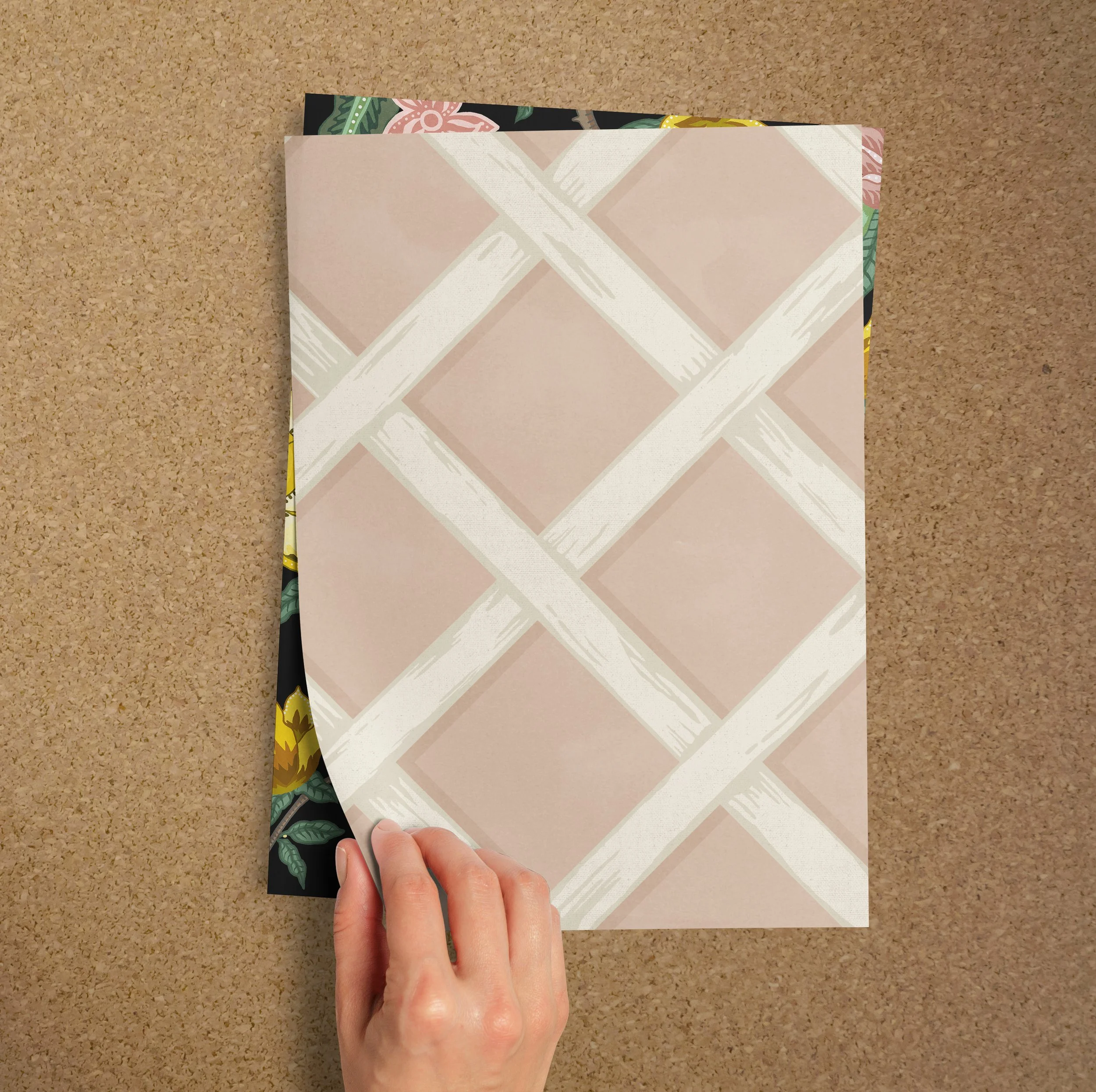 A4 SAMPLE LATTICE IN BLUSH