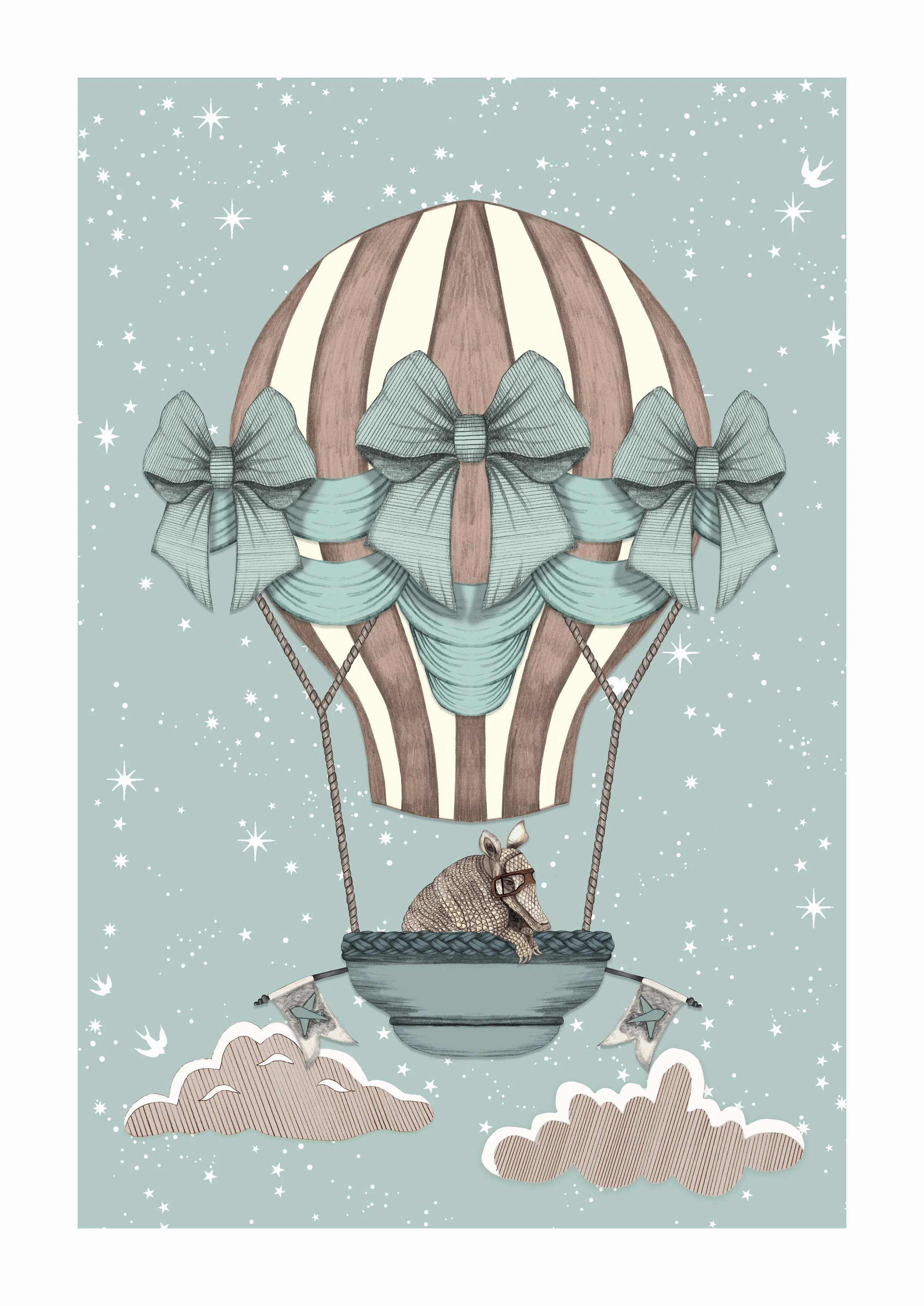 WALL ART ARMADILLO NEUTRAL DUCK EGG.jpg