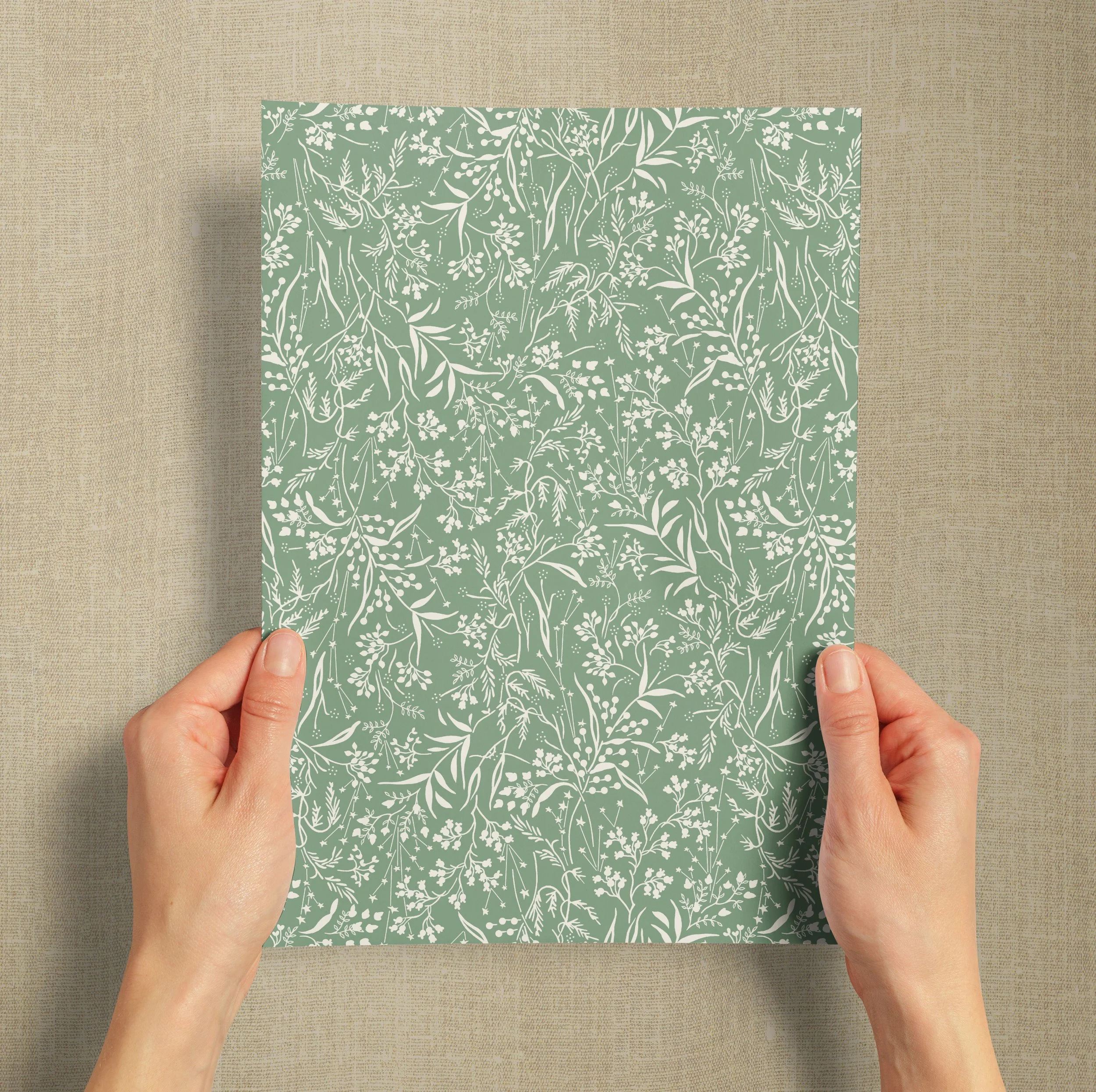 A4 SAMPLE WILDFLOWERS IN GREENERY