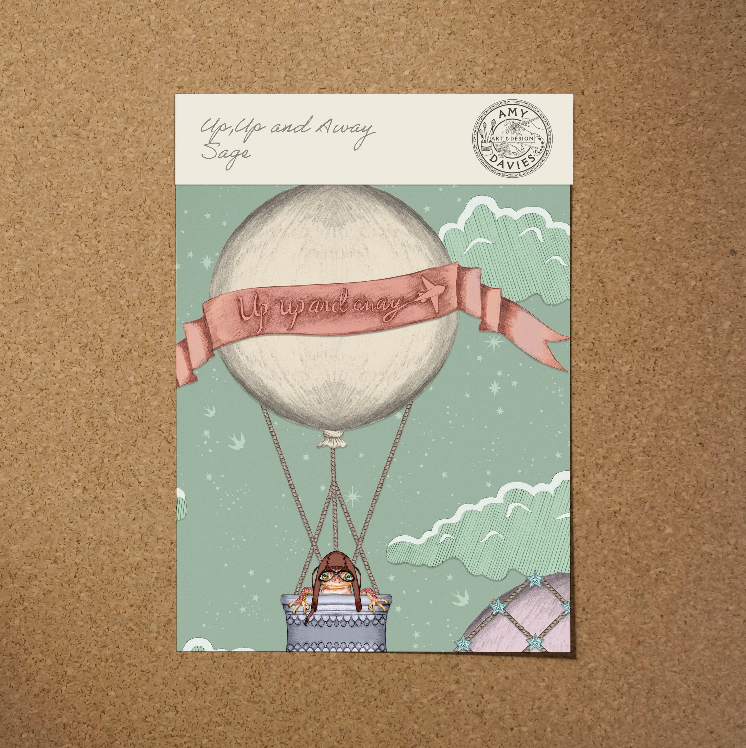 A4 SAMPLE UP UP AND AWAY IN SAGE