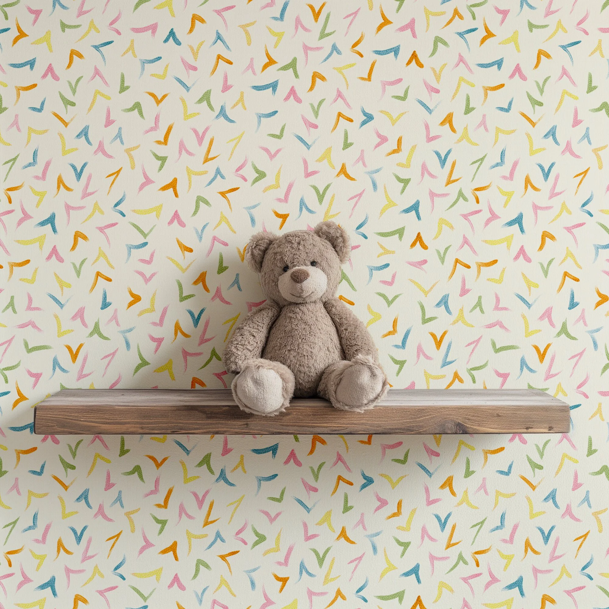 FLUTTER BRUSHSTROKES IN RAINBOW