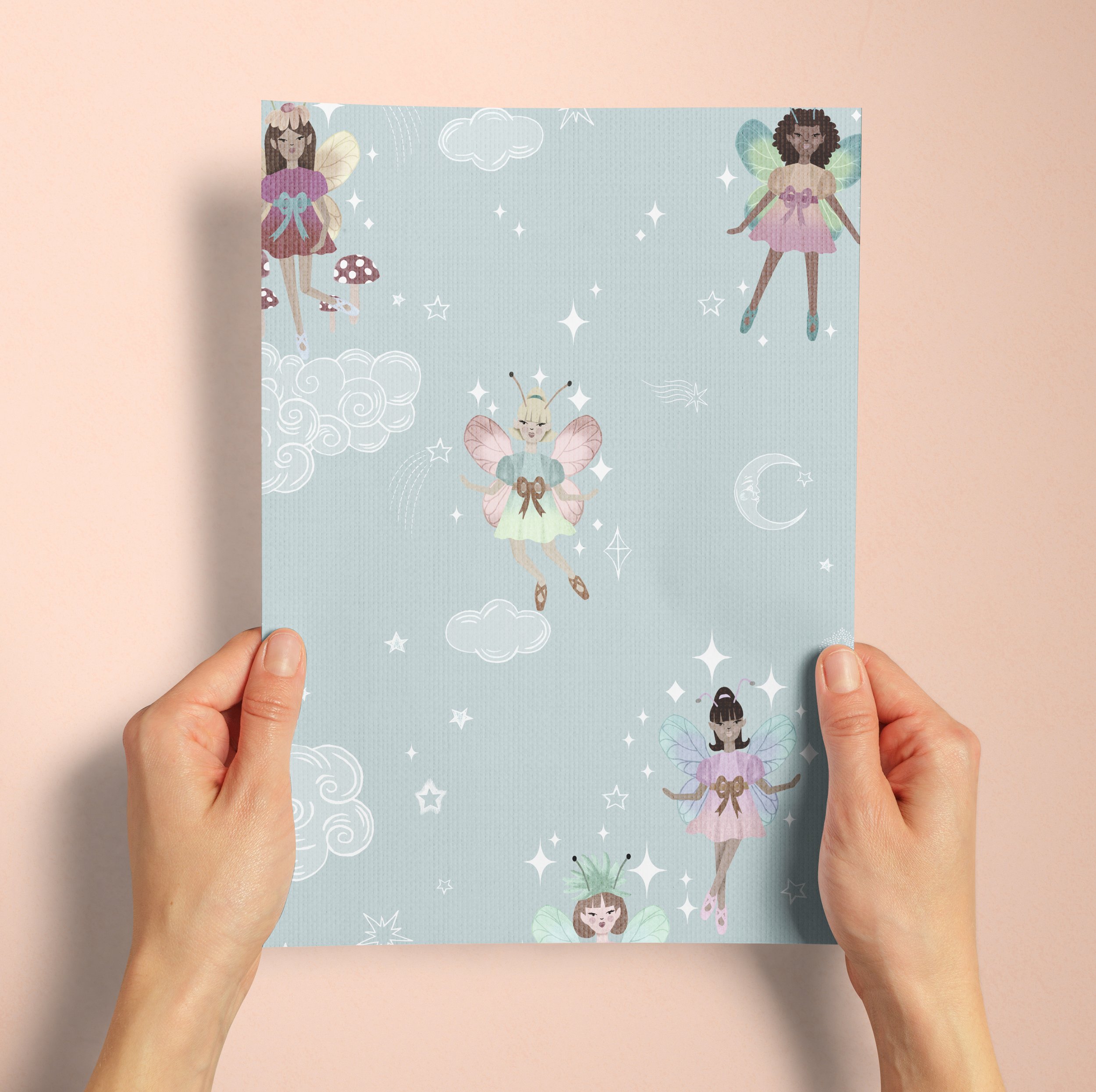 A4 SAMPLE SKY FAIRIES IN FADED AND SKY