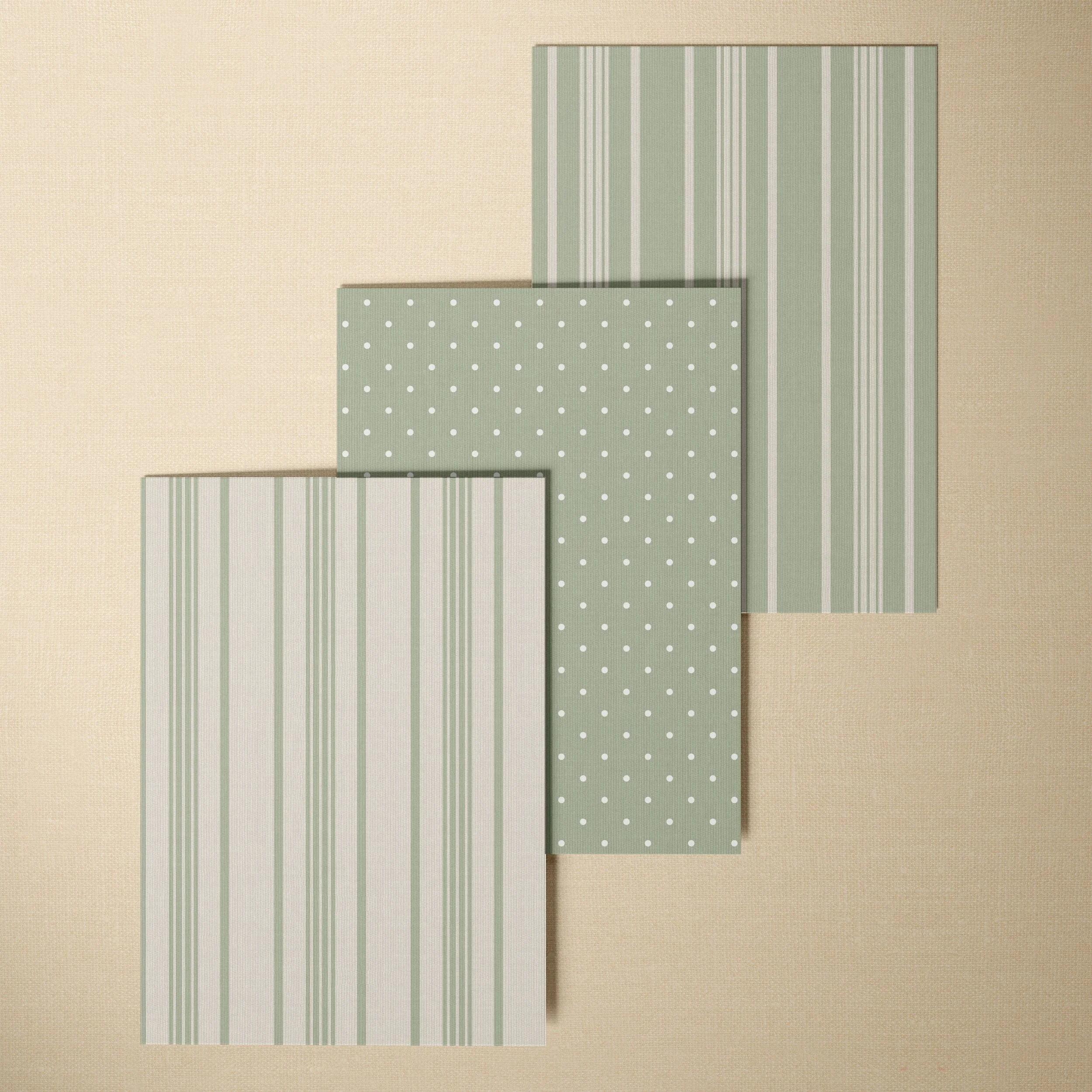 A4 SAMPLE HUMBLE STRIPE IN CELADON