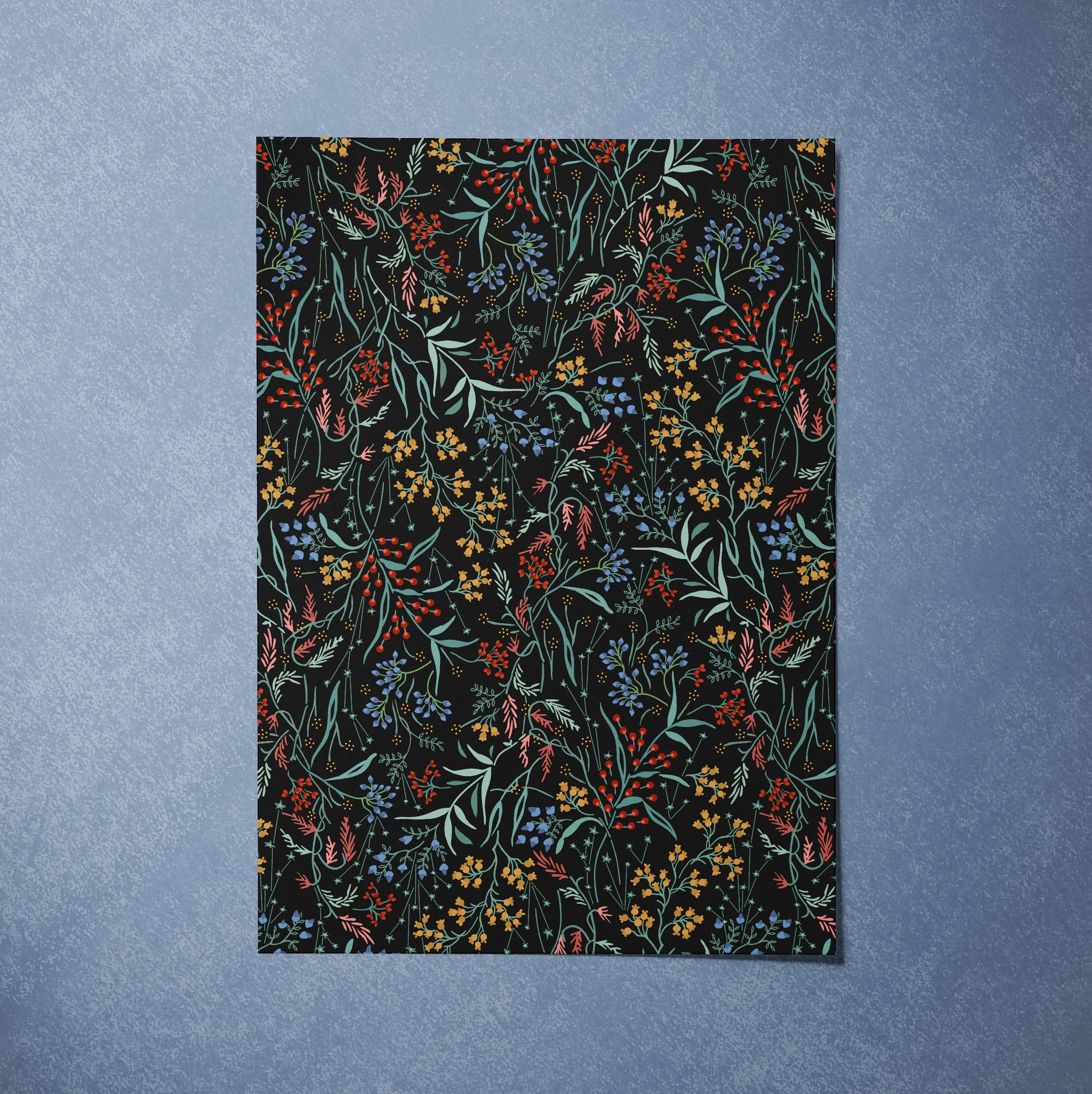 A4 SAMPLE WILDFLOWERS IN BLACK SANDS