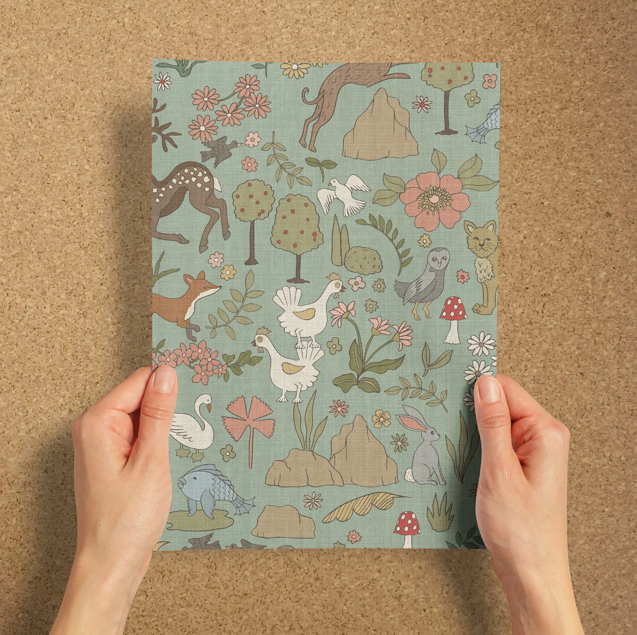 A4 SAMPLE HIJINKS MULTICOLOUR IN SAGE