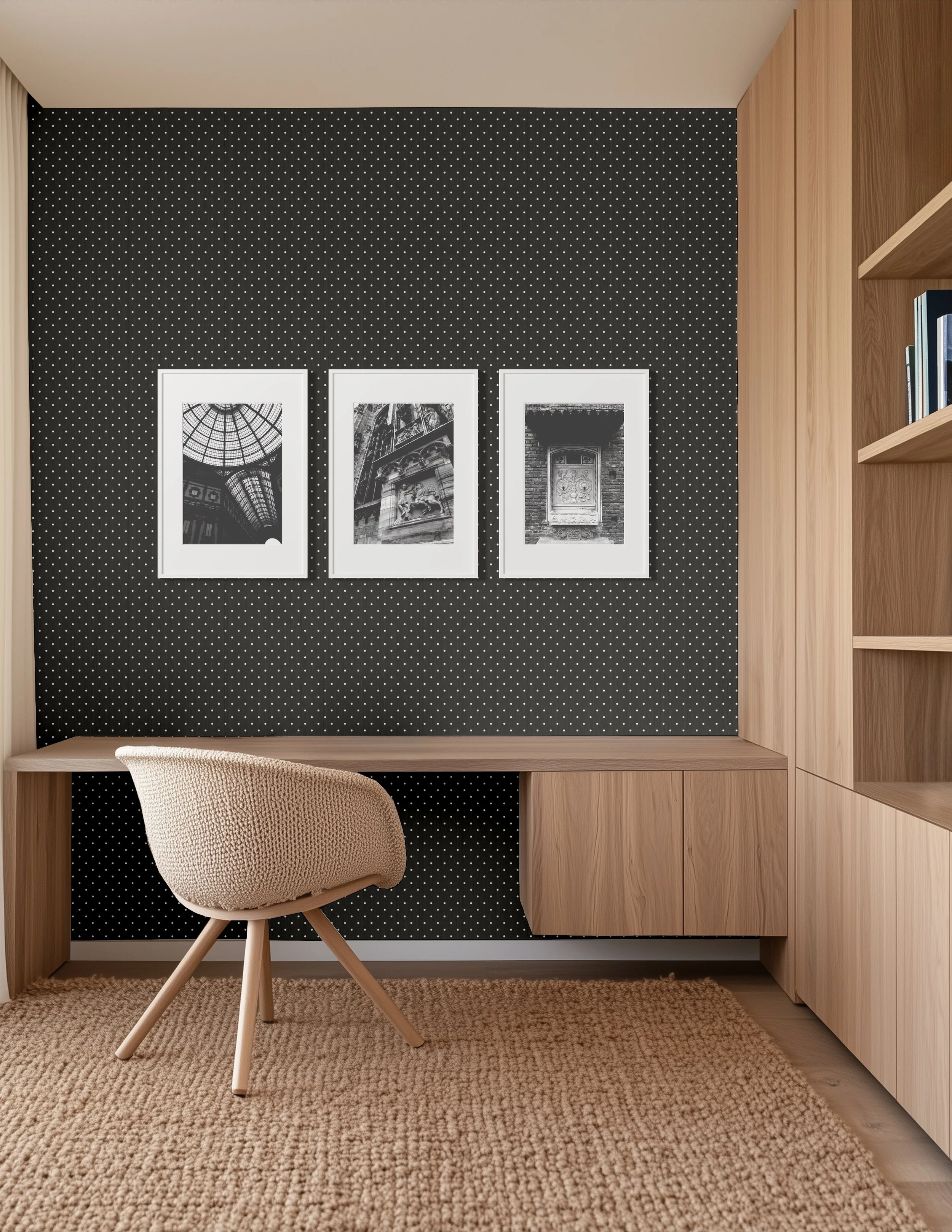 POLKA DOT IN CHARCOAL AND SEA SALT