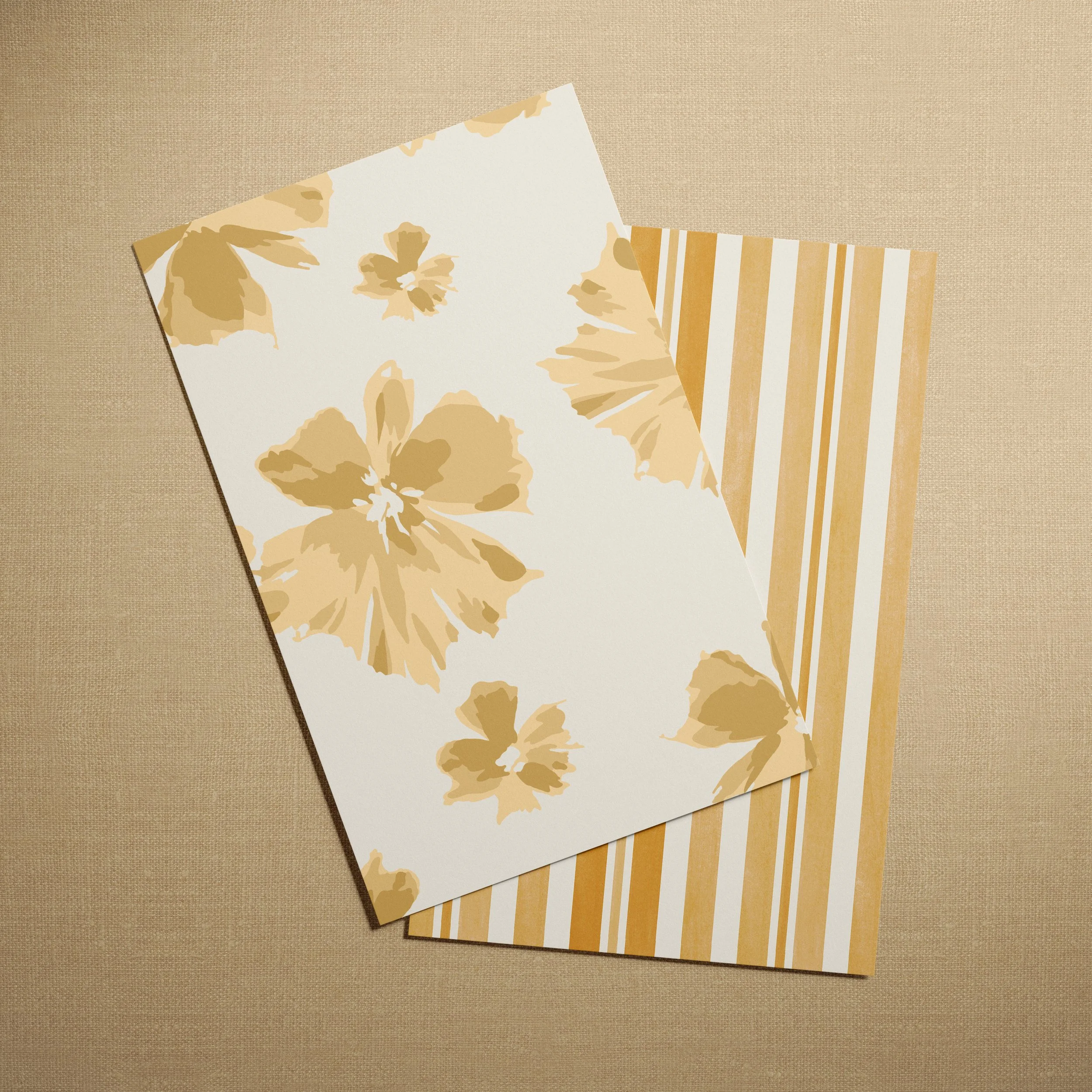 A4 SAMPLE RADIANCE FLORAL IN MAIZE