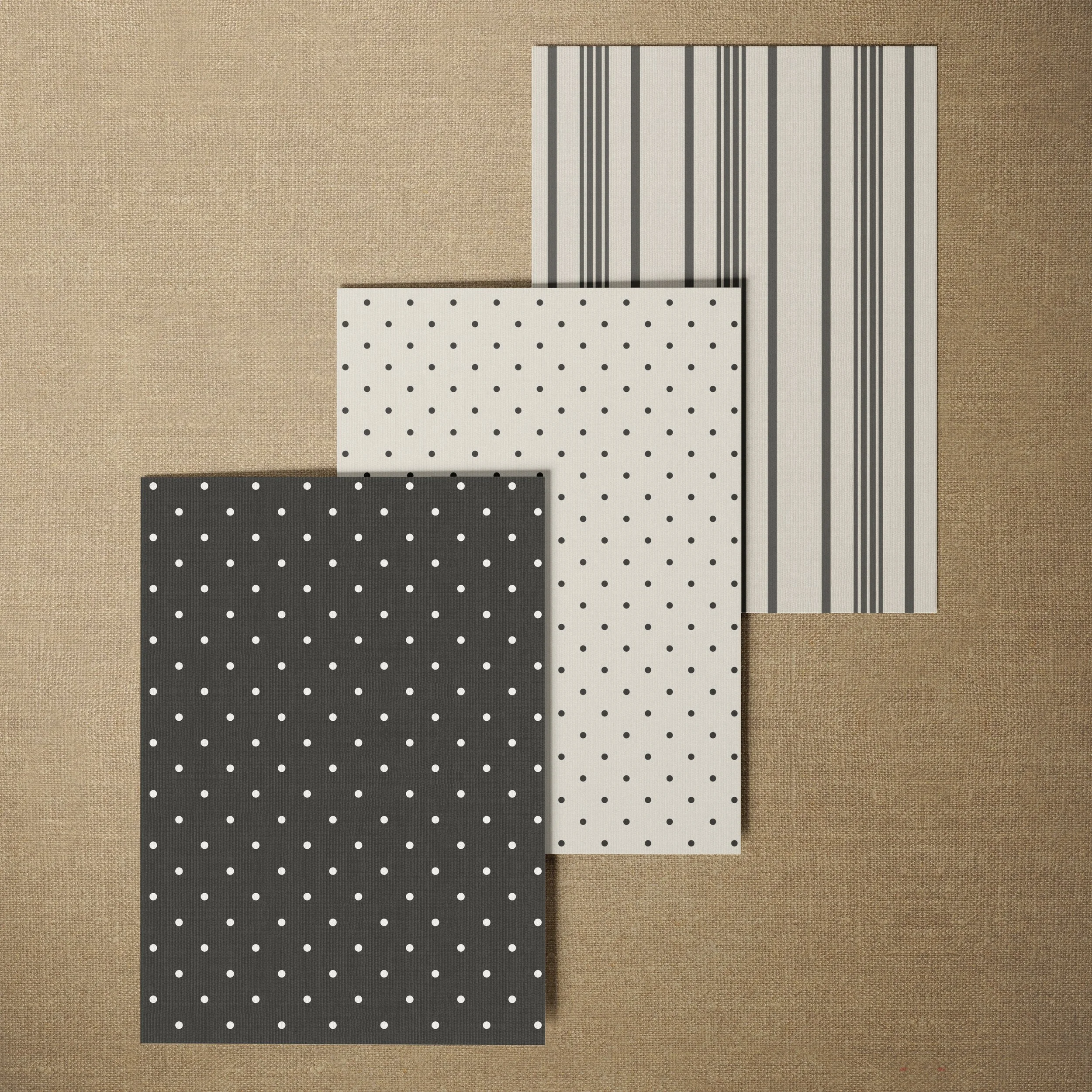 A4 SAMPLE POLKA DOT CHARCOAL AND SEA SALT