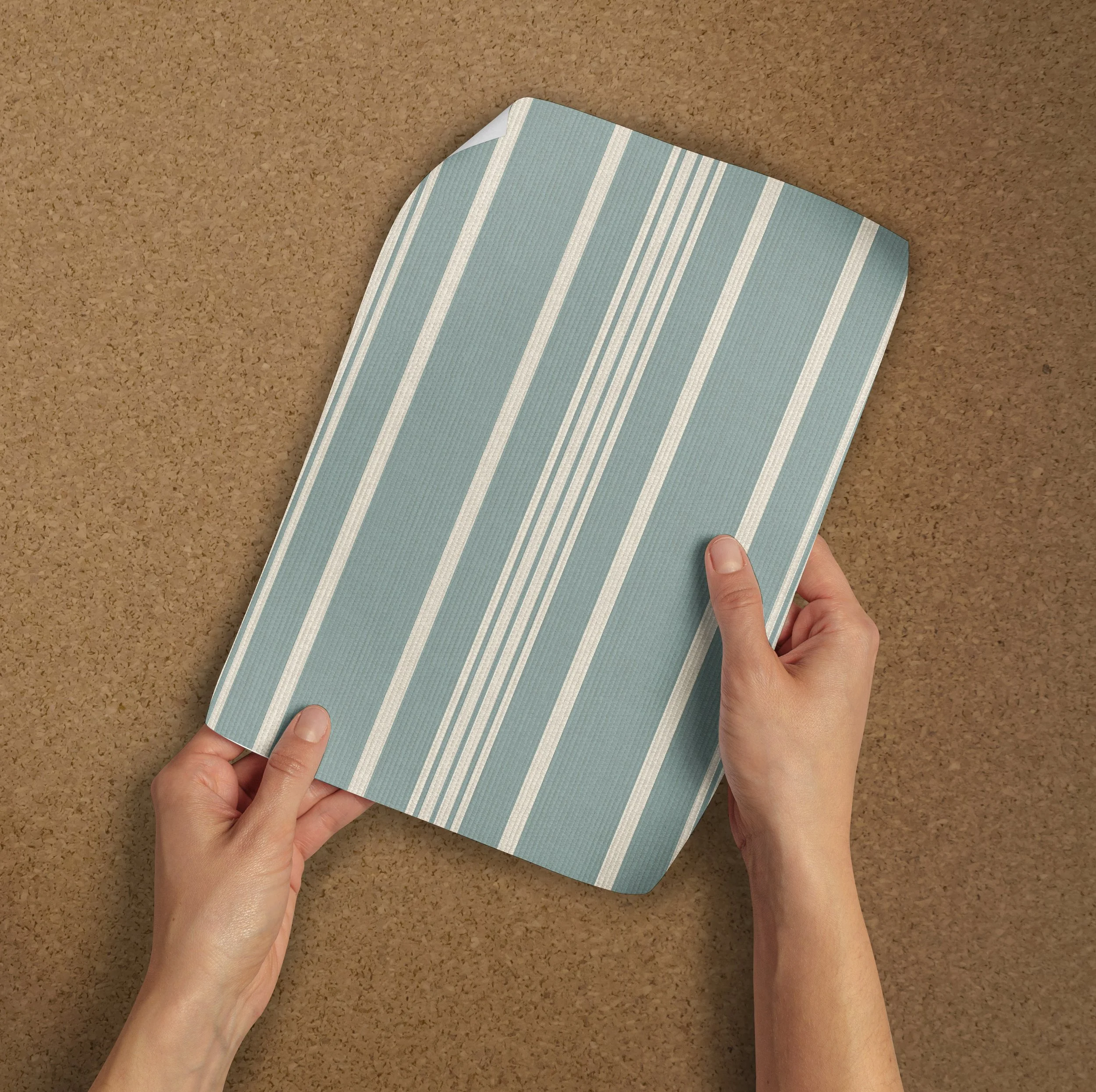 A4 SAMPLE NOBLE STRIPE IN DUCK EGG