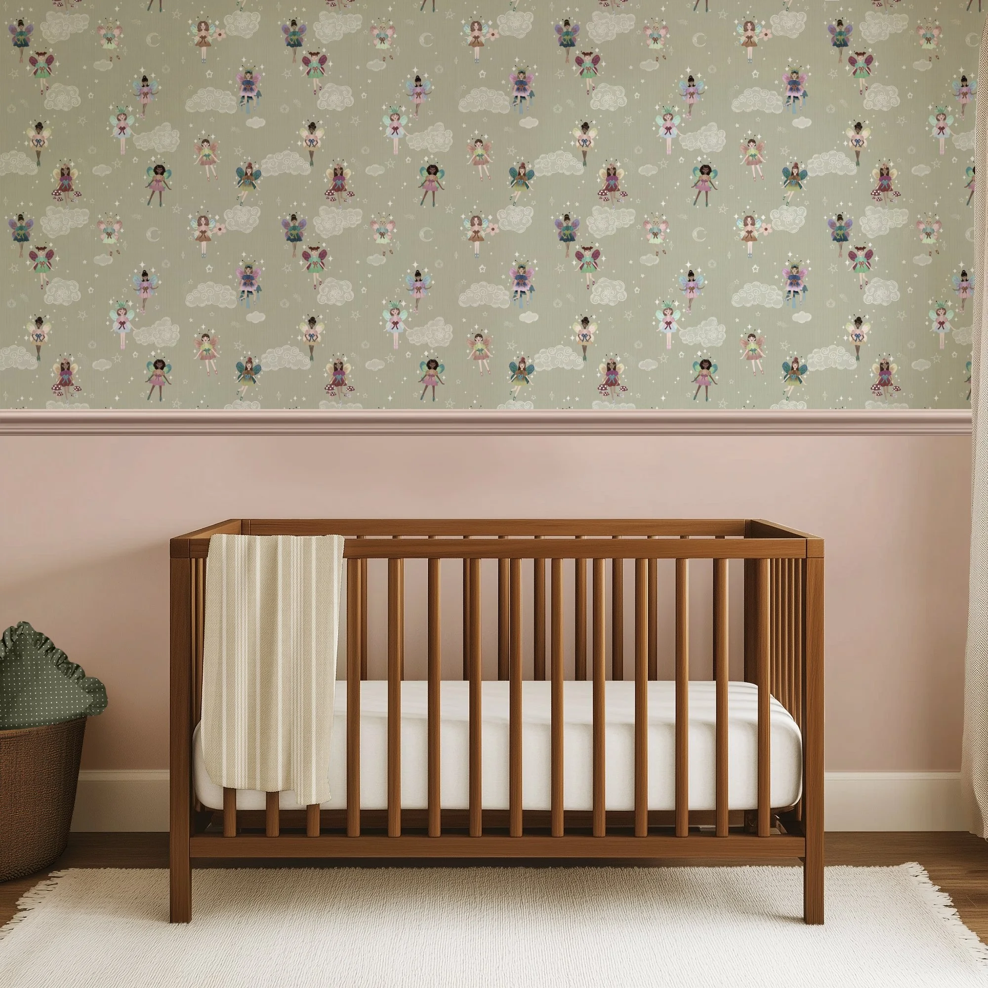 SKY FAIRIES IN FADED AND PALE OLIVE