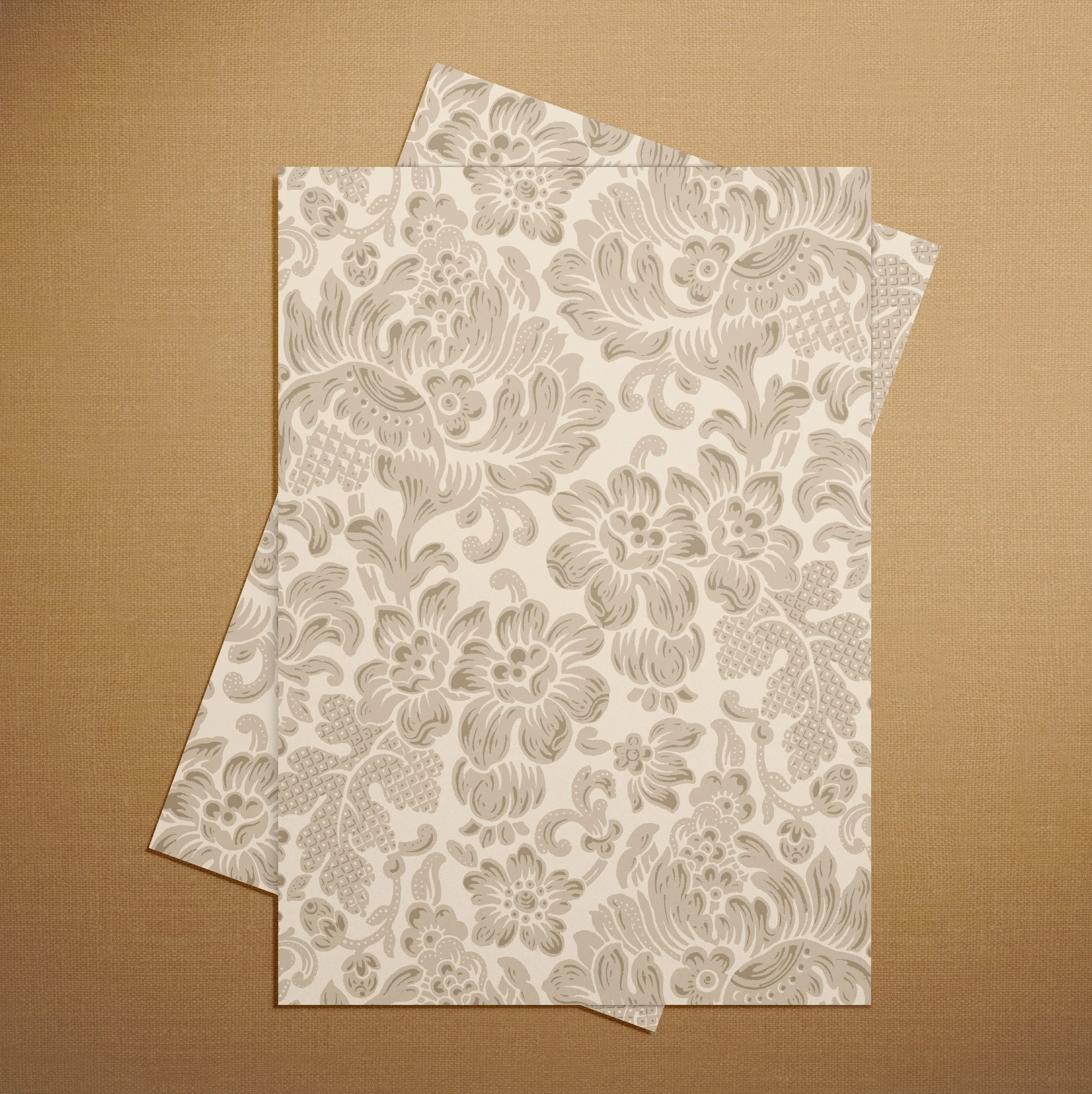 A4 SAMPLE AGATHA DAMASK IN NATURAL