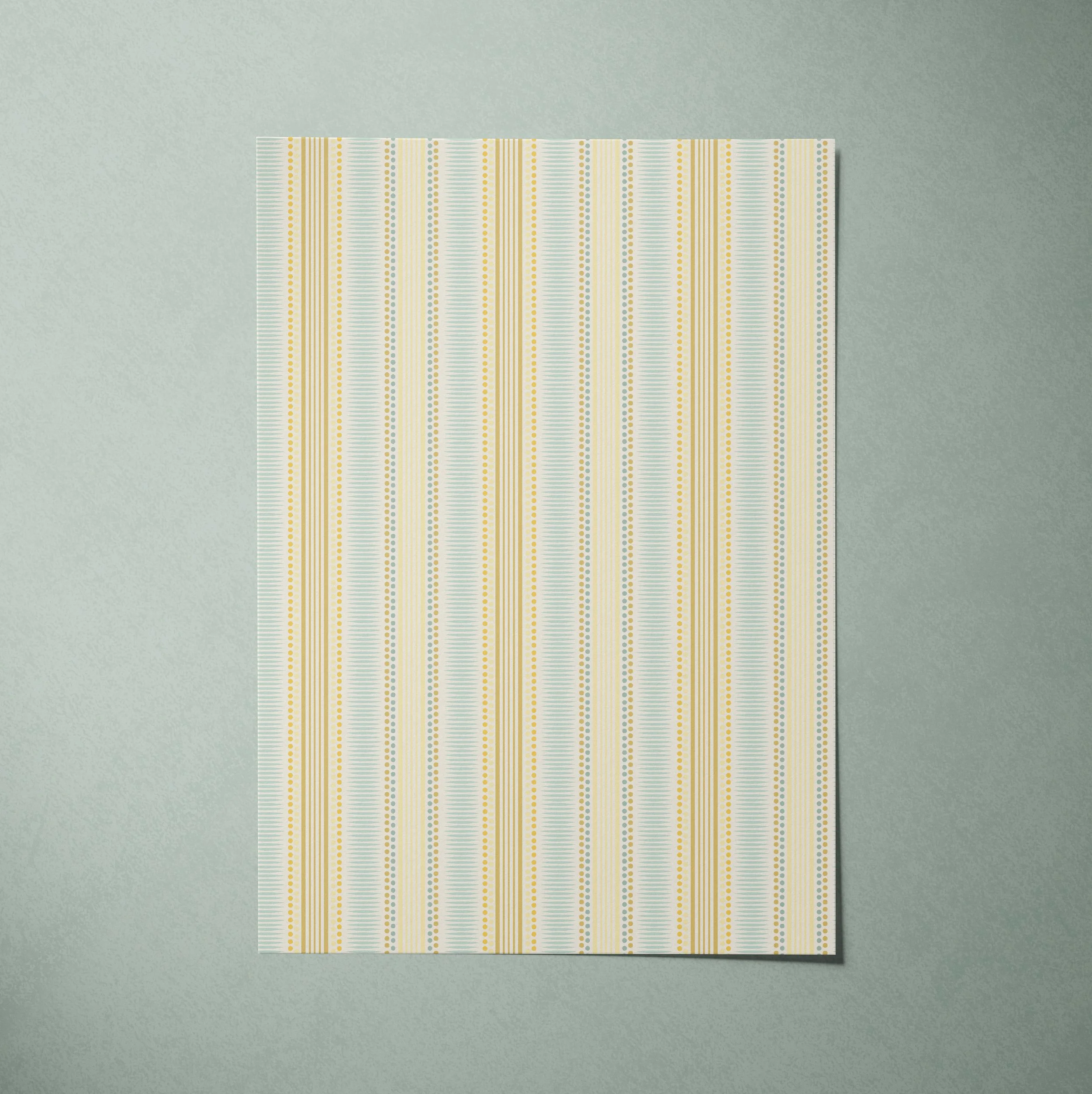 A4 SAMPLE STRIPE DOT IN DUCK EGG AND BUTTERMILK