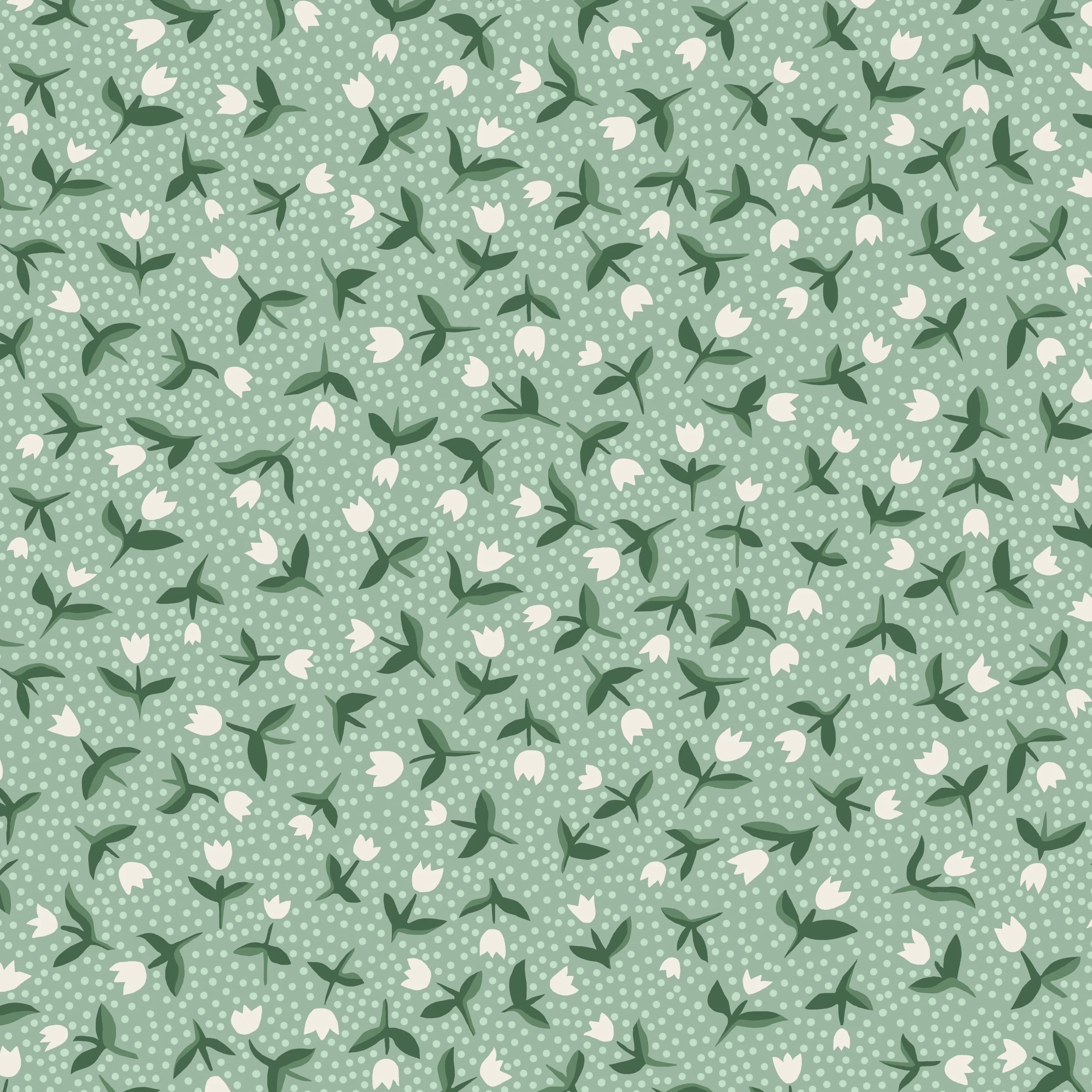 DITSY TULIPS IN SAGE