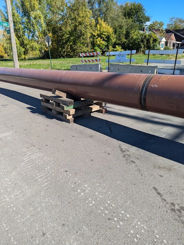 R.L. Coolsaet Construction Pipeline Welded and secured on Skids