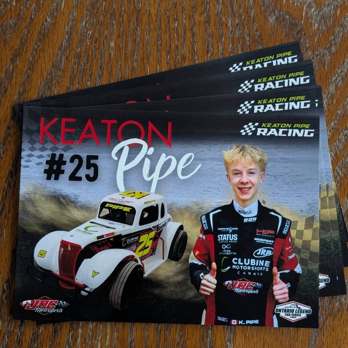 Updated hero cards ready for the season! Thank you @sideeffectsinc for printing these up!
#keatonpiperacing #legendcarracing #racing #herocards #raceseason #becauseracing #promotion #driving #kidsdrivenascar #ontariolegendcarseries #jdcmotorsports