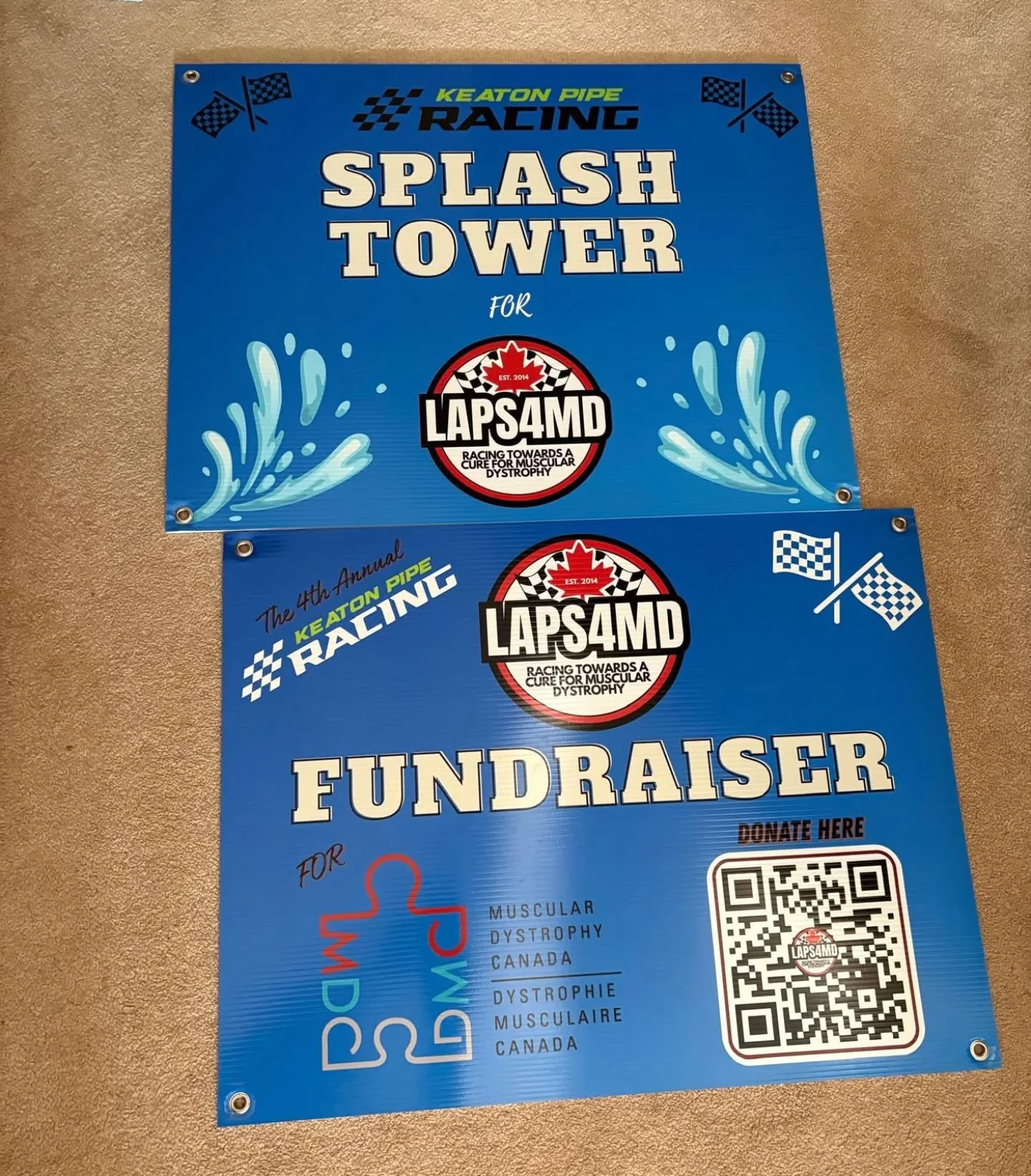 Thank you @sideeffectsinc for helping us get ready for our @laps4md fundraiser this weekend! The posters look awesome!!
#keatonpiperacing #sideeffectsgraphics #printing #fundraiser #racing #graphics #becauseracing #laps4md #musculardystrophycanada