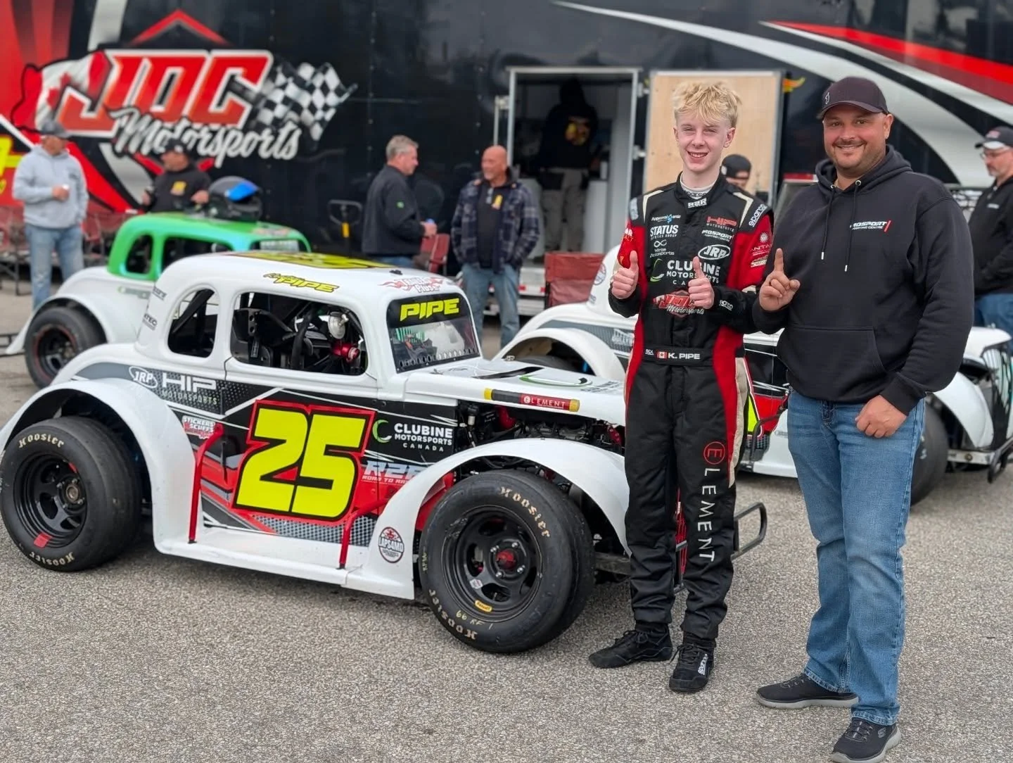 Absolutely awesome to have @gp_russo12_14 trackside with us at my race on Saturday at Sunset Speedway. Back in the Spring GP was my road course instructor at @brackdrivingconcepts!
This was GP's first time at an oval/short track race and it was fun