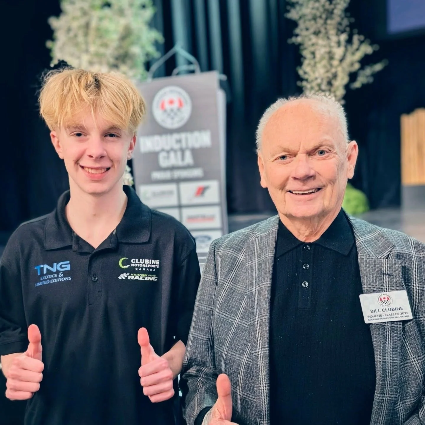 Tonight, at the @autoshowca , was the Induction ceremony for the Canadian Motorsport Hall of Fame, class of 2025.  I was very happy to be there to celebrate the induction of my title sponsor,  @bill_clubine of @clubinemotorsports ! Congratulations Bi