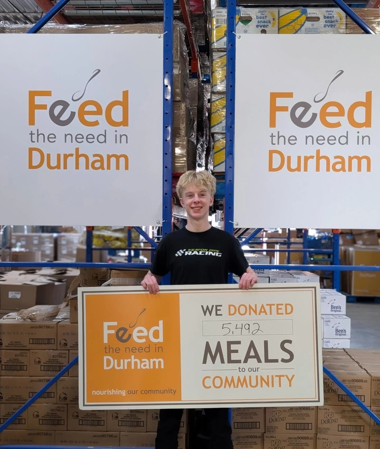 5,492 meals raised!! 🥕🍲🍍🌮🥜🫘🍎🍐🍉

We visited Feed the Need in Durham today with all the funds and food we collected over our 6th annual food drive and we're thrilled to have weighed in well over our goal of raising the equivalent of 5,000 meal