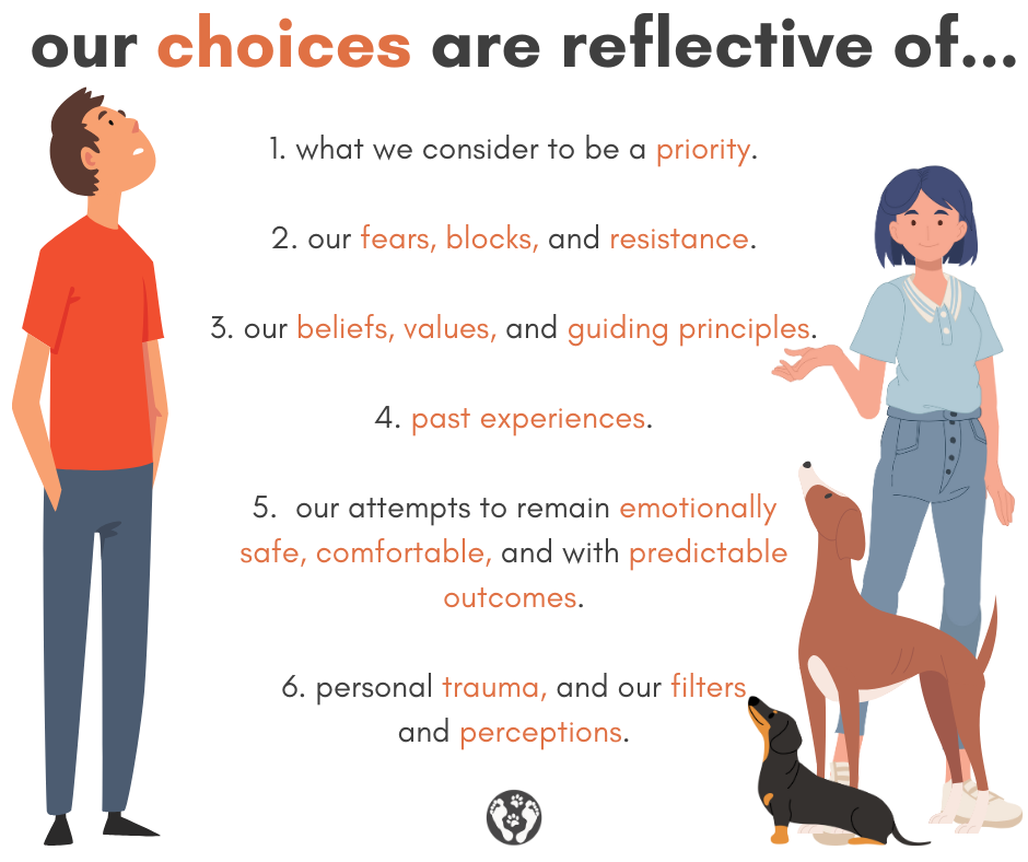 Choices are reflective of….