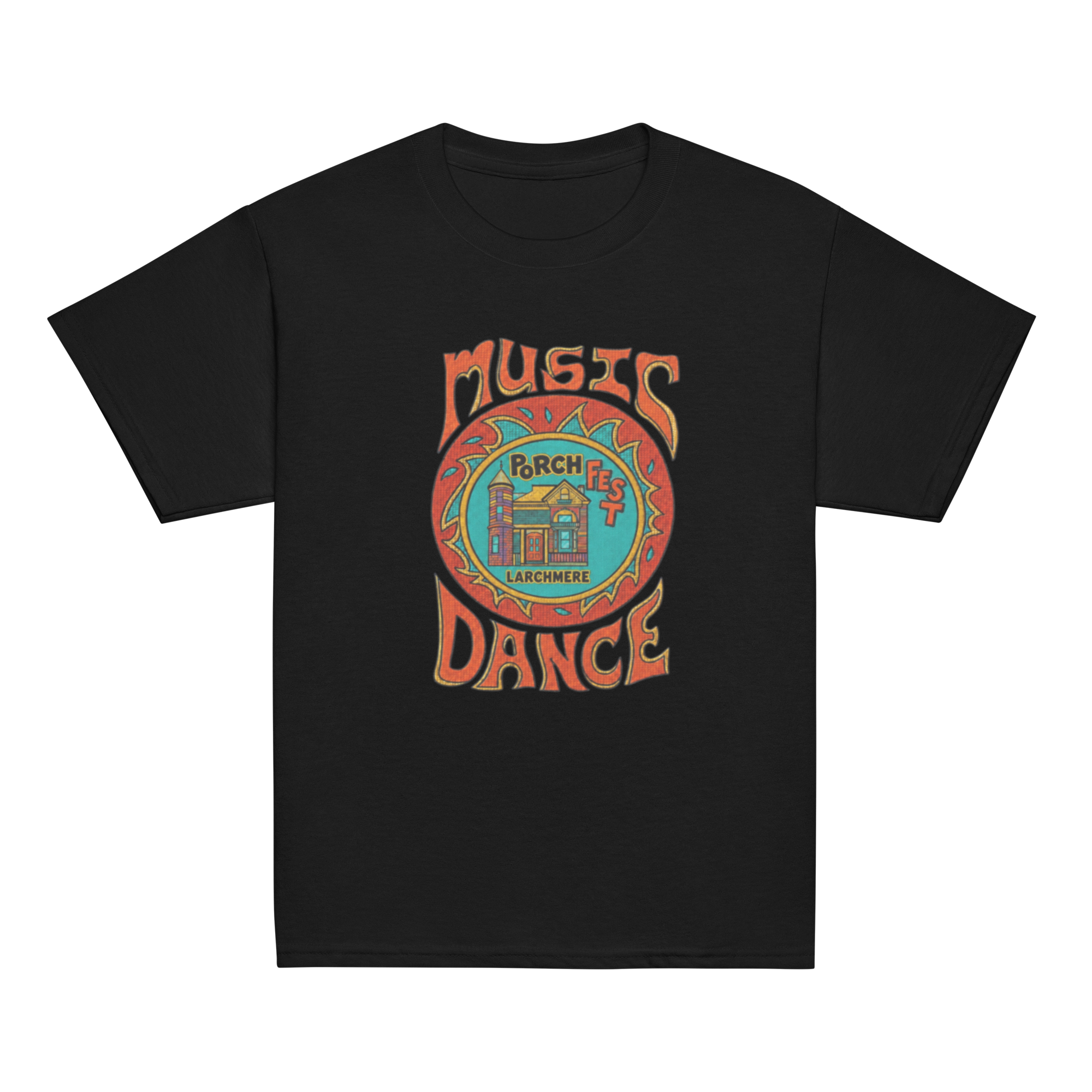 Kids Music+Dance PF tee fron-black.png