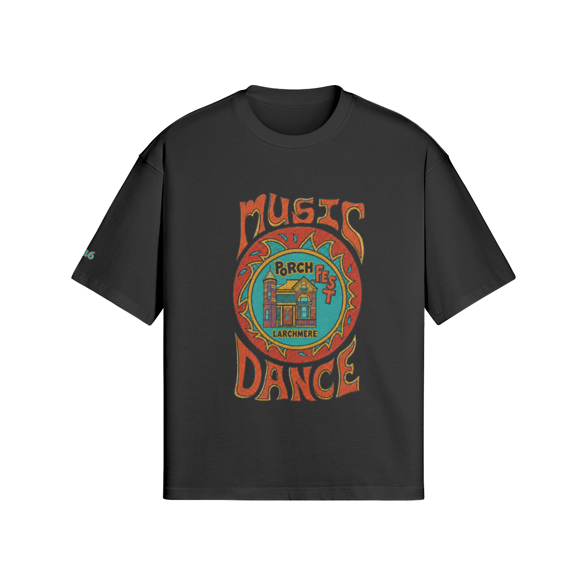 Music & Dance PF tee blk front.jpg