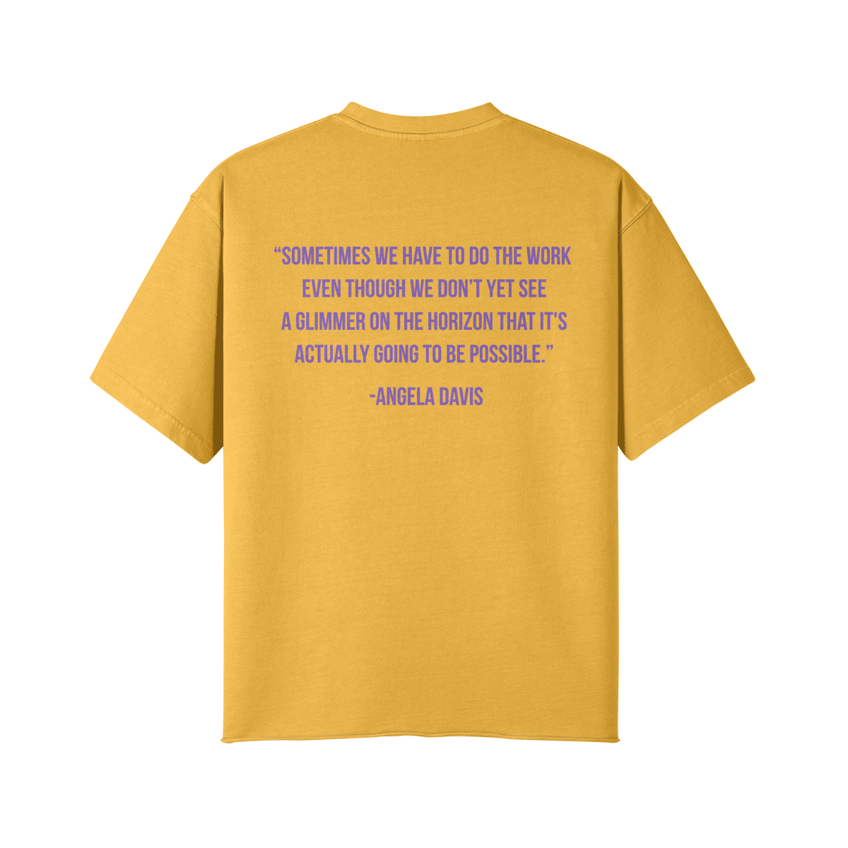 Juneteenth Unisex Faded Raw Hem yellow back.jpg
